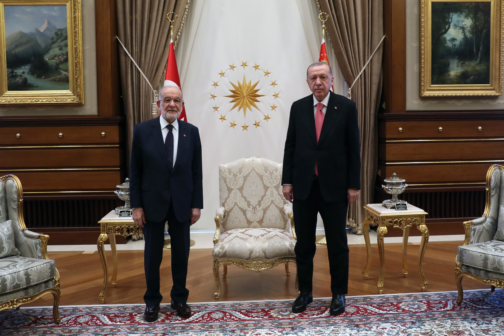 Tayyip Erdoğan (sağda), Temel Karamollaoğlu(solda)