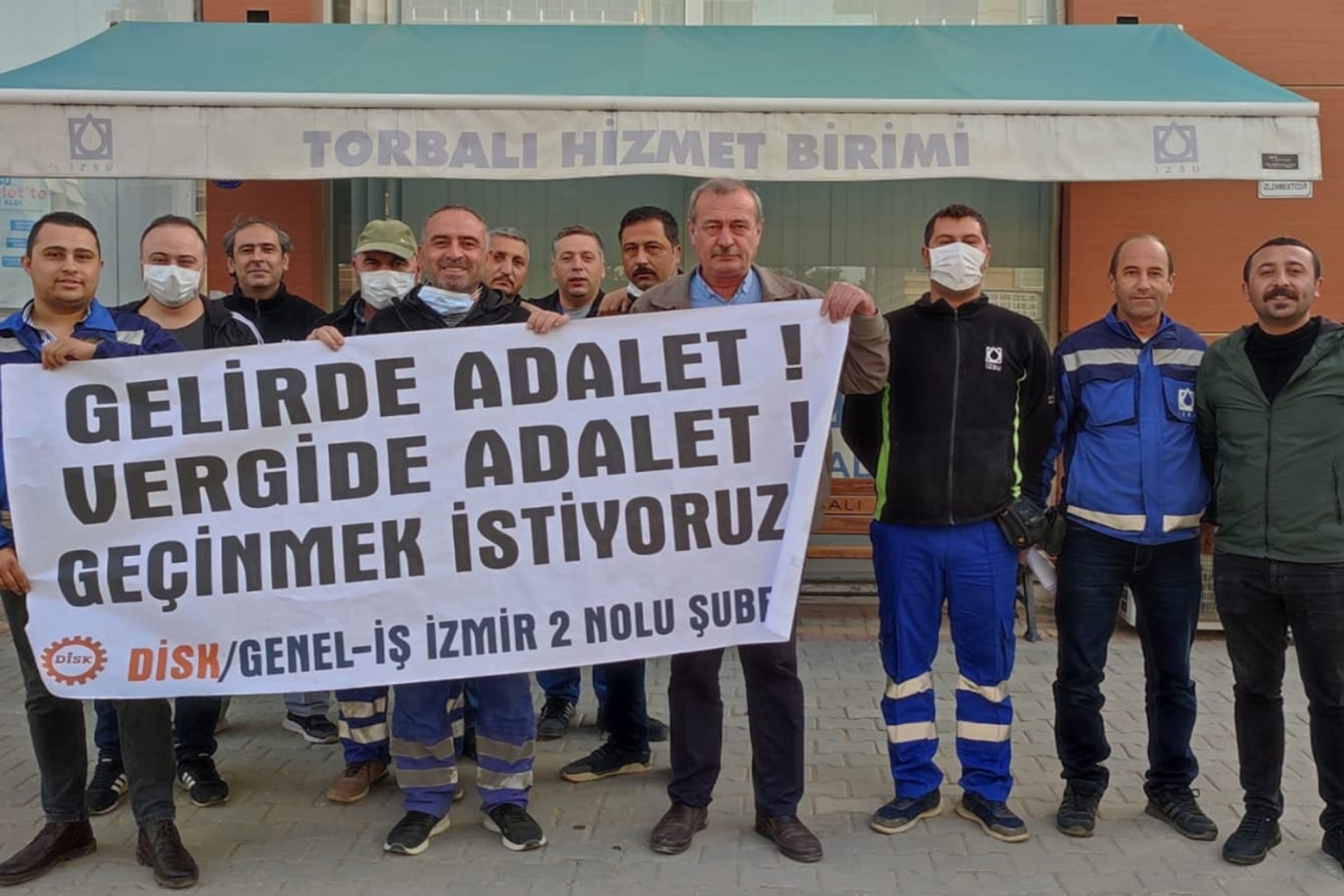 İZSU Torbalı işçileri vergide adalet istedi