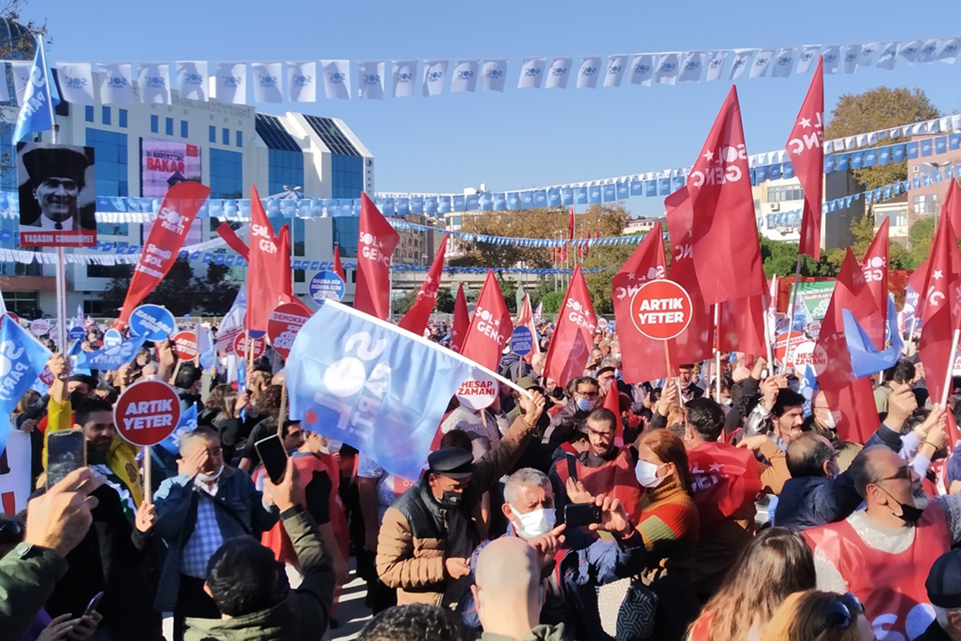 SOL Parti'nin İstanbul'da düzenlediği miting