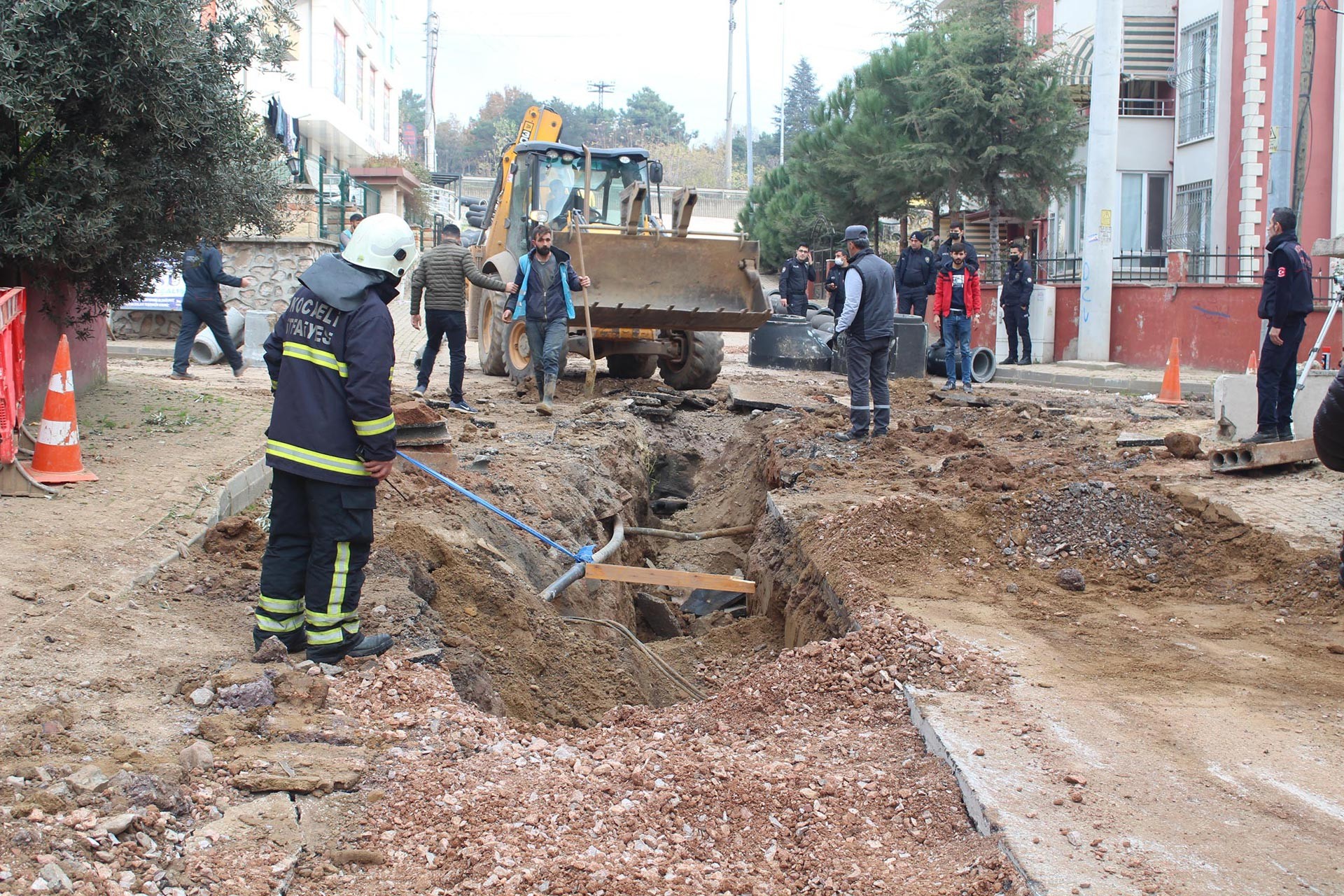 Kocaeli'de doğal gaz borusunun patladığı yer