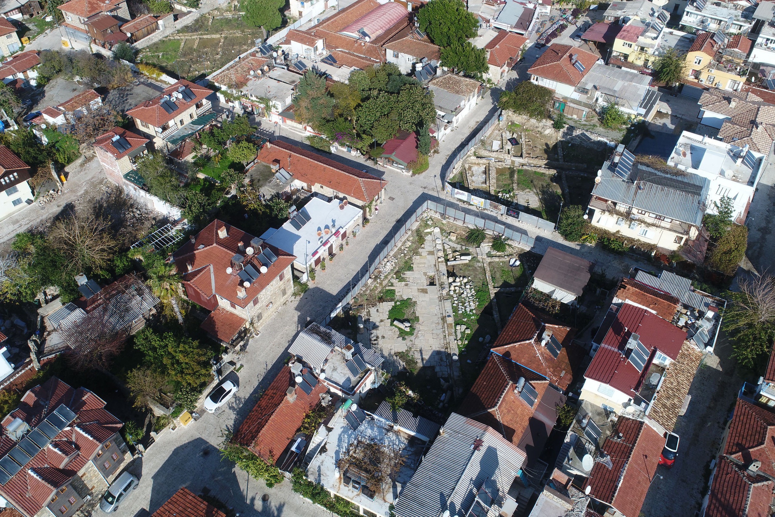 Antalya Side'de arkeolojik kazı görüntüleri