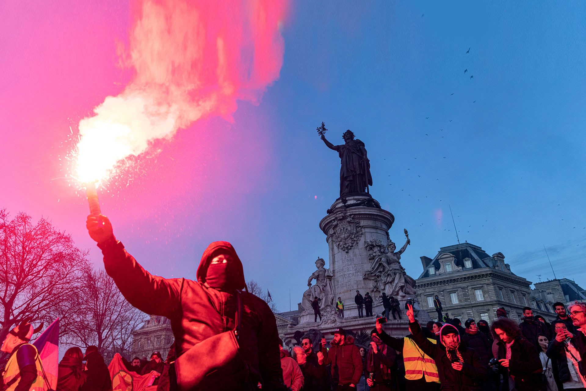 Fransa'da protesto gösterisi