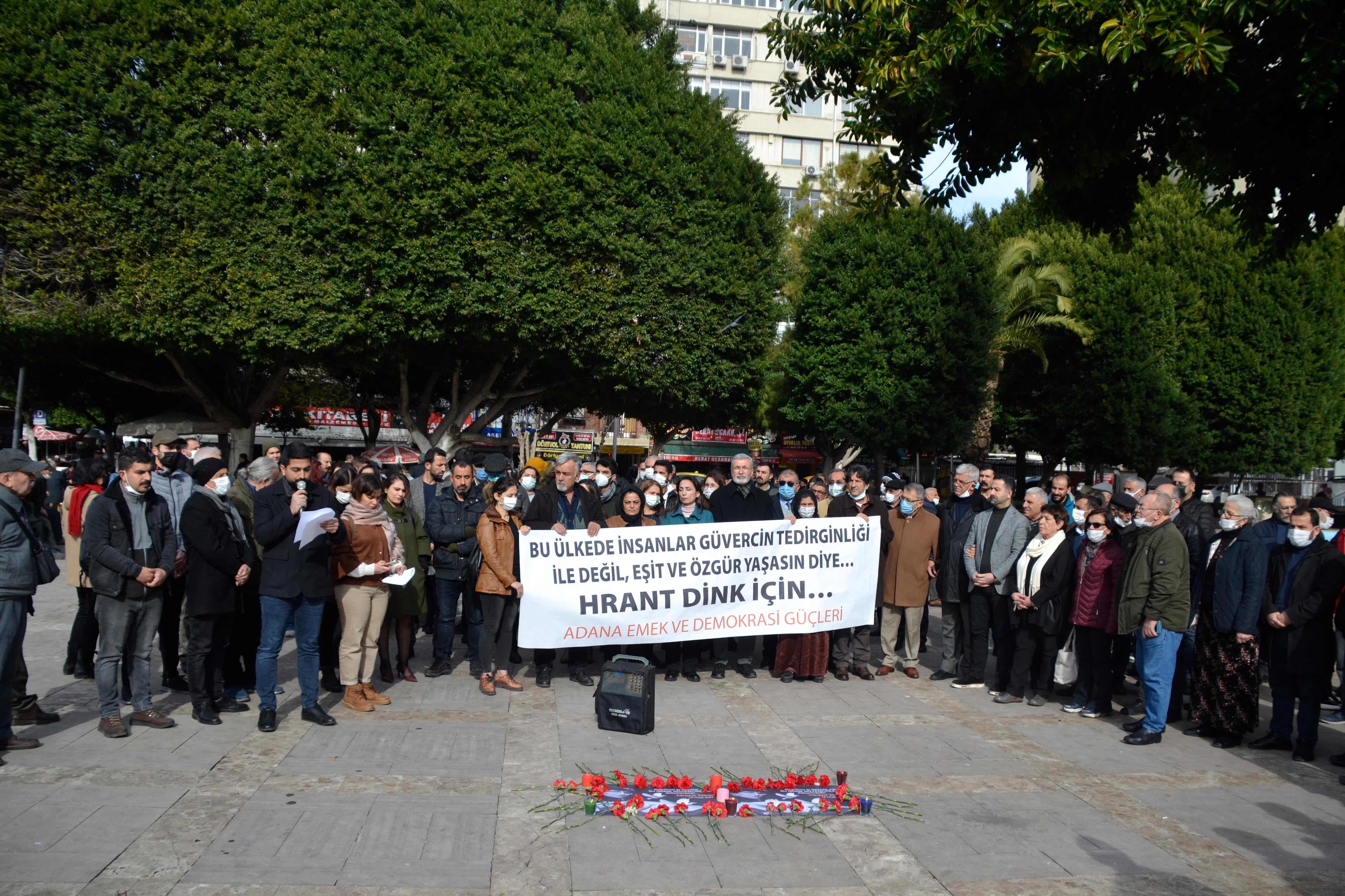 Hrant Dink öldürülüşünün 15. yılında Adana'da anıldı. 