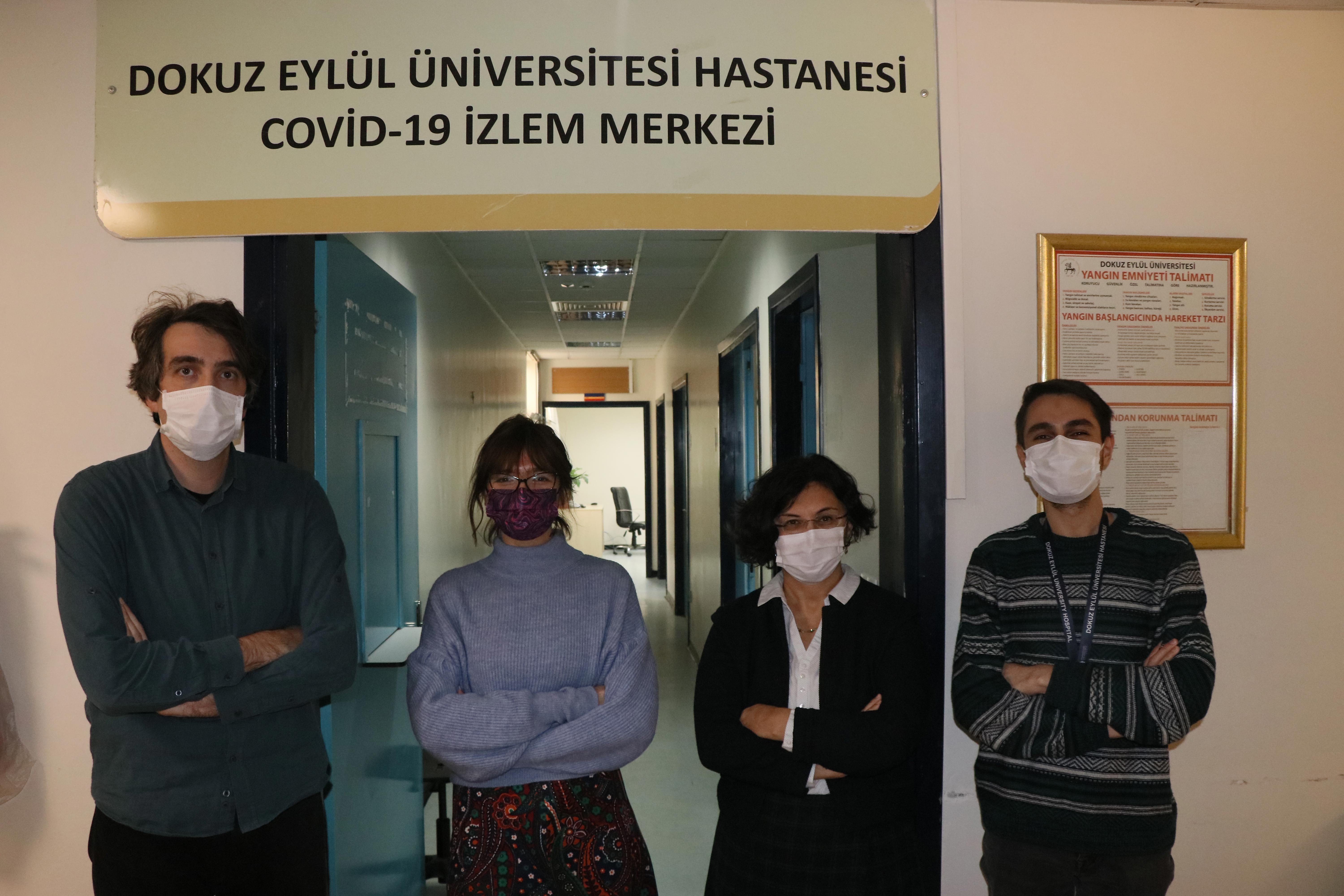 Dokuz Eylül Üniversitesi Araştırma Uygulama Hastanesinde oluşturulan Kovid-19 İzlem Merkezi çalışanları