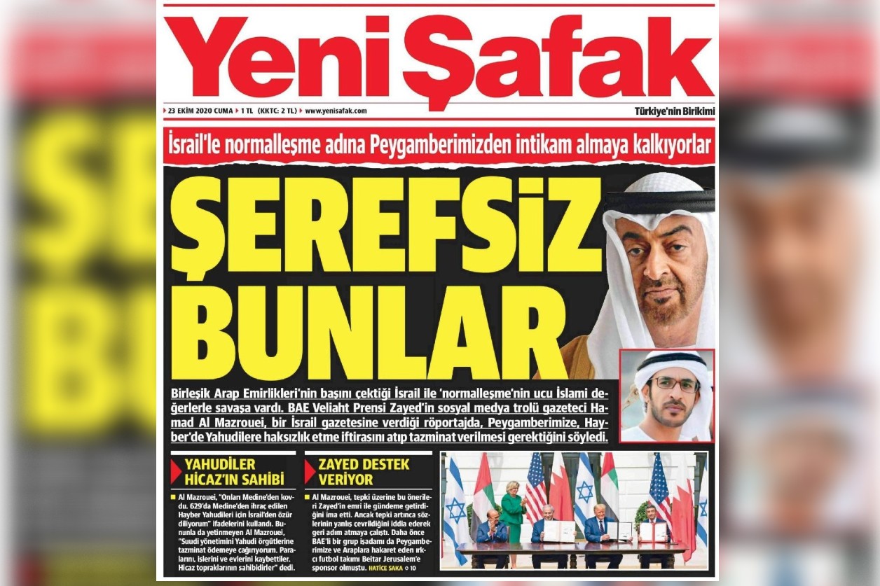 Yeni Şafak 'şerefsiz bunlar'