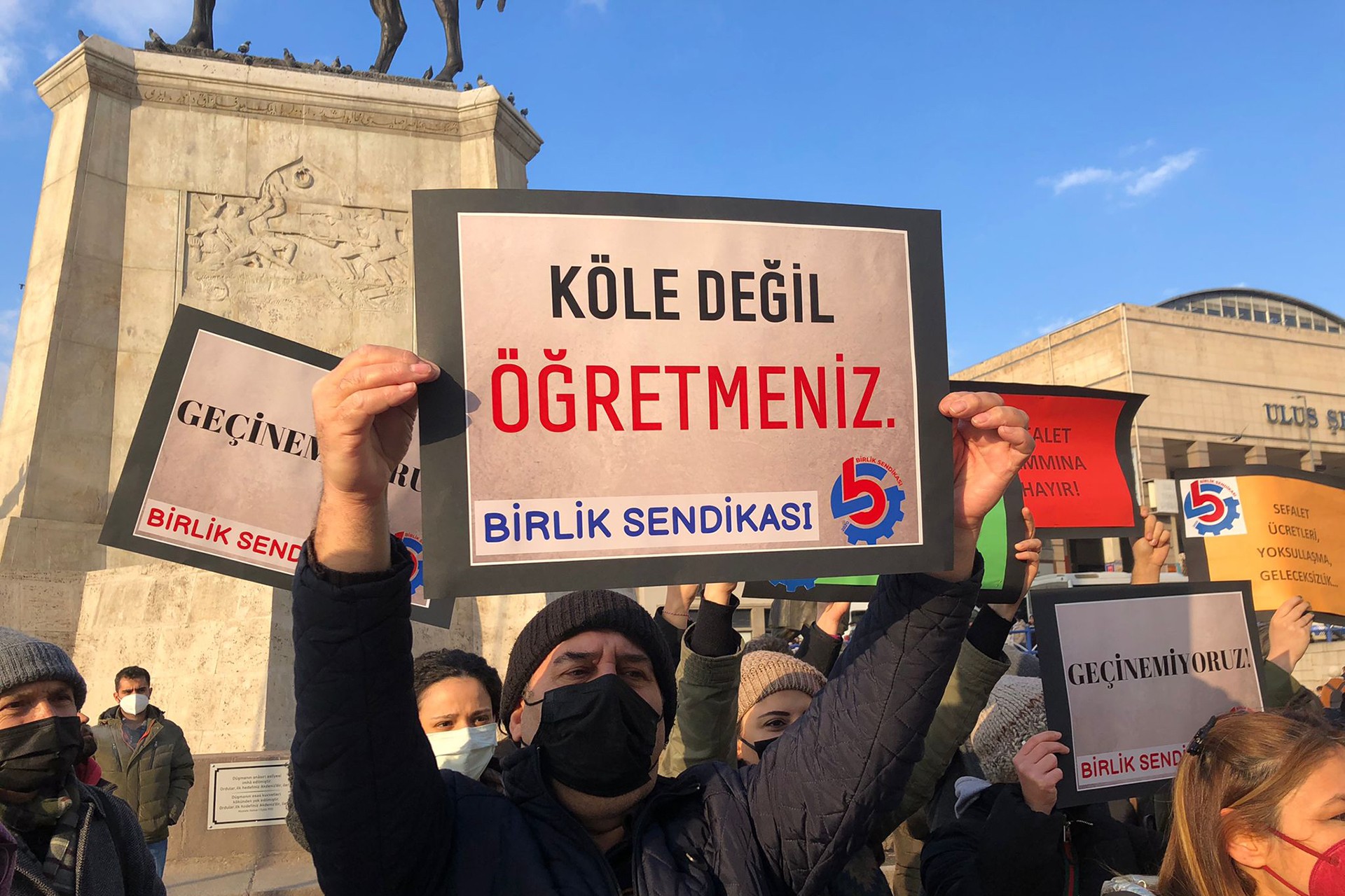 Özel sektör öğretmenleri eylem yaptı