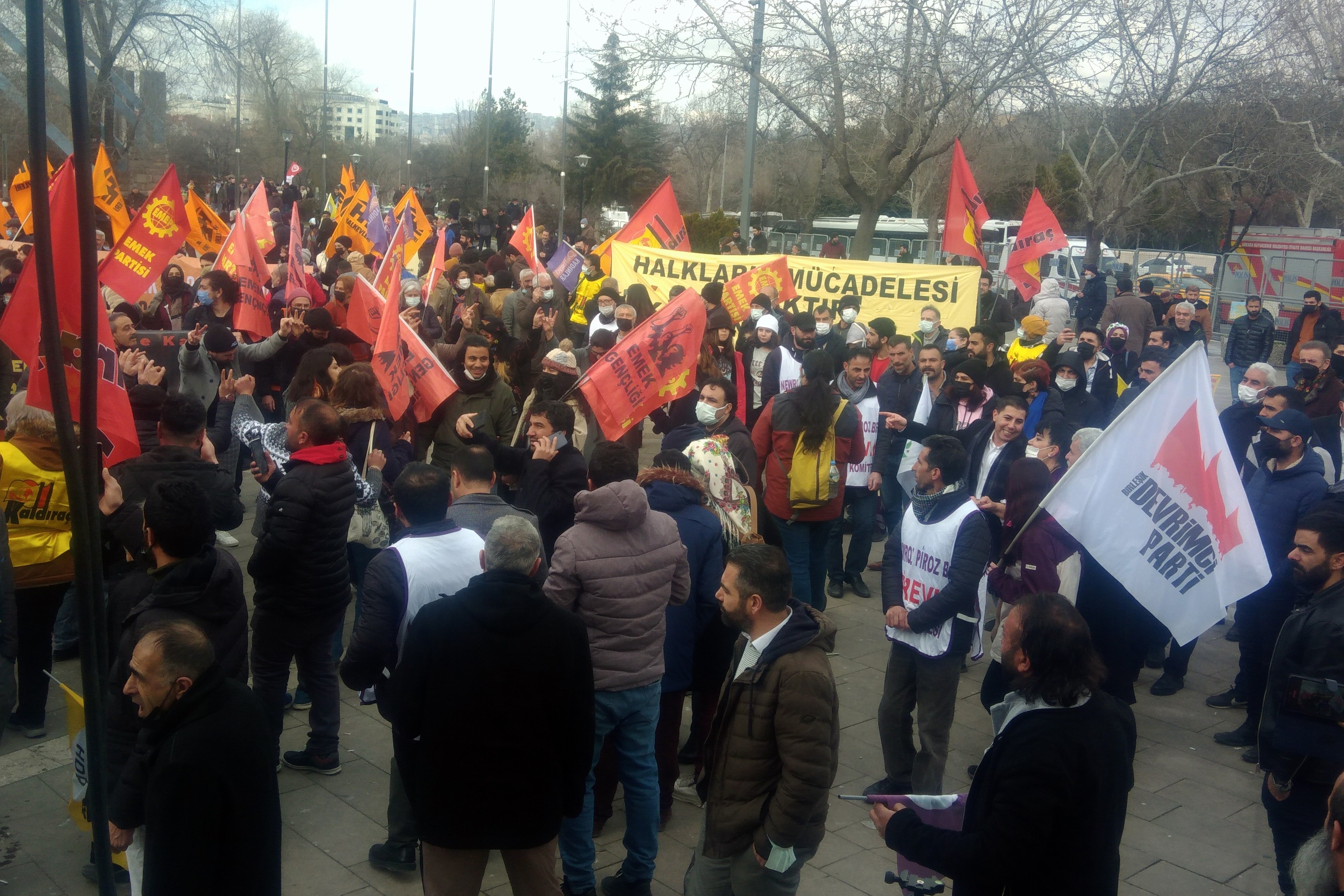 Ankara'da gerçekleştirilen Newroz mitinginden bir fotoğraf.