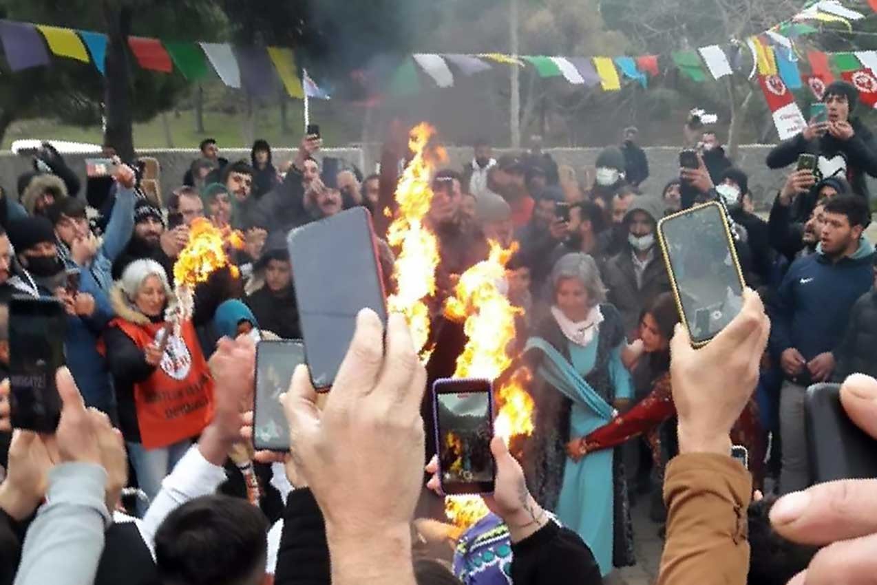 Balıkesir Ayvalık'taki Newroz kutlaması