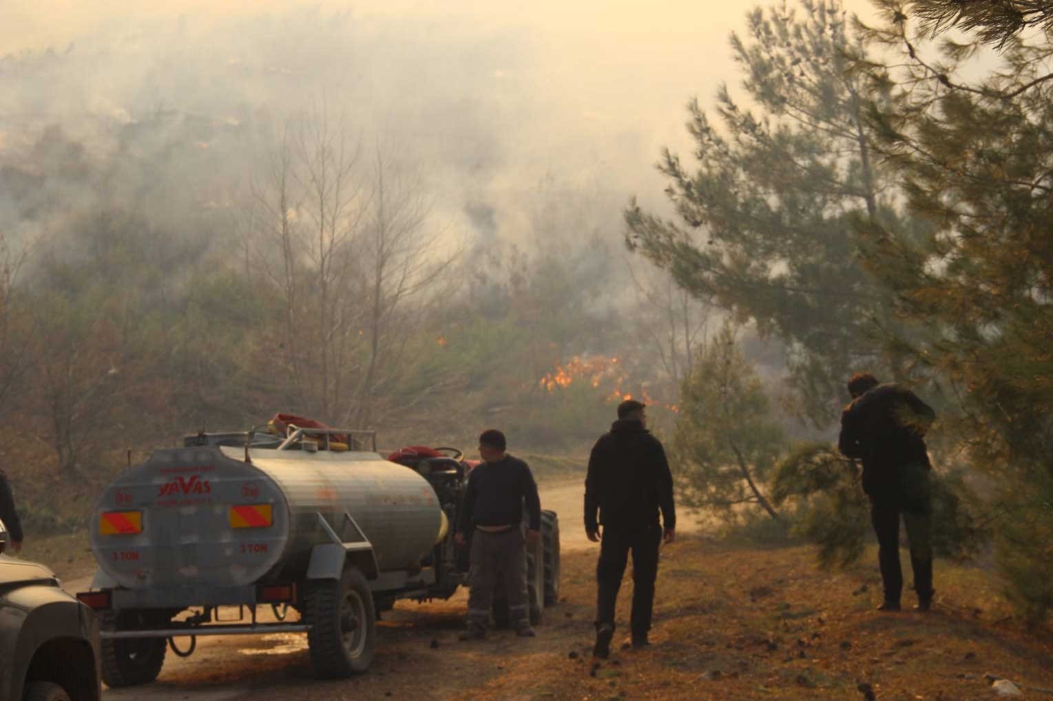 Çanakkale Bayramiç'teki orman yangını