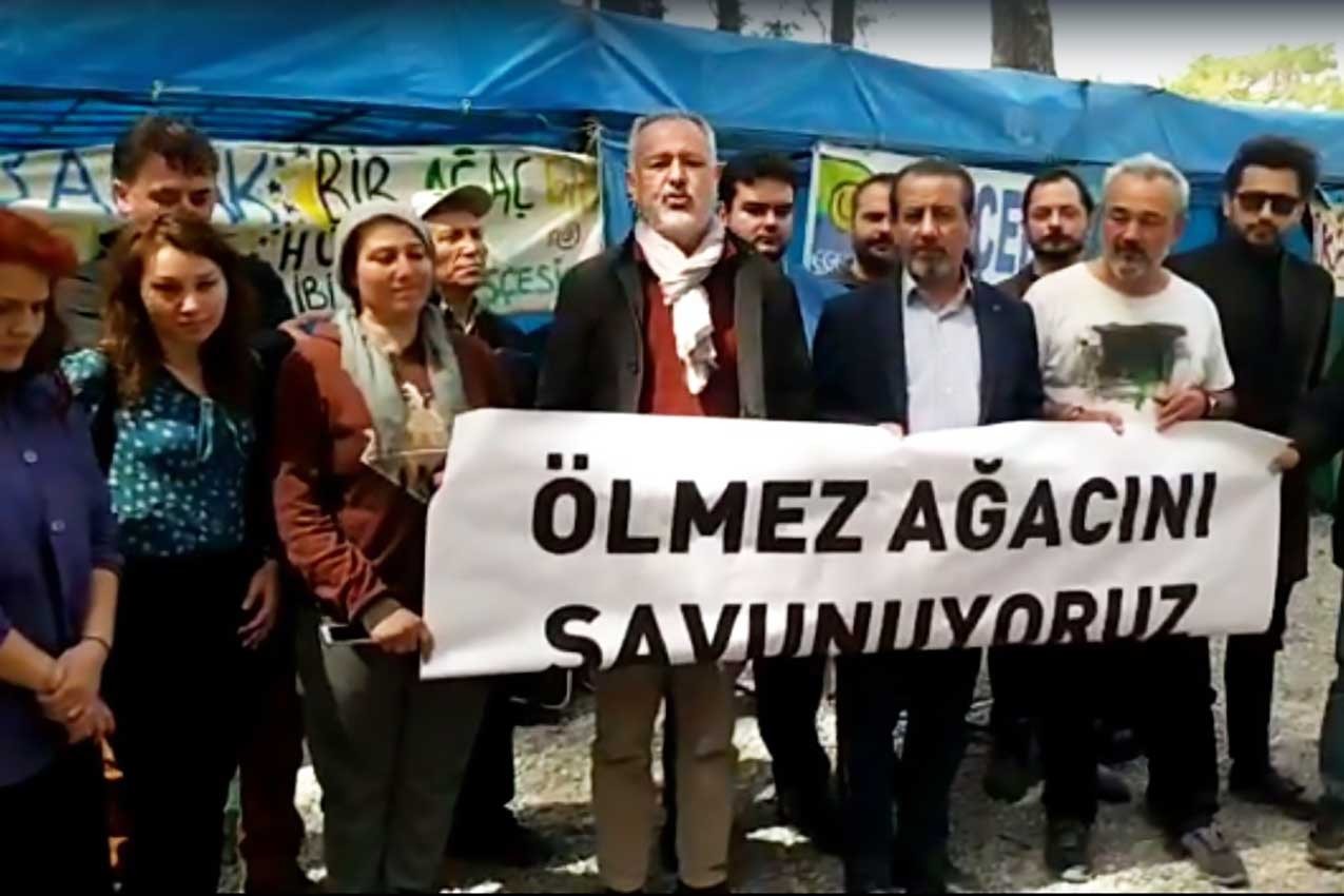 Baro başkanları, ormanları ve zeytin ağaçları için direnen İkizköylüleri ziyaret etti