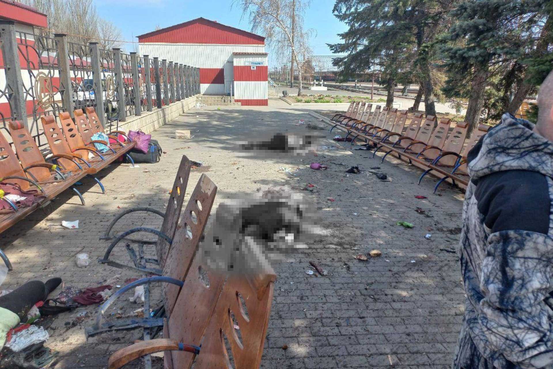 Ukrayna'daki Kramatorsk tren istasyonu