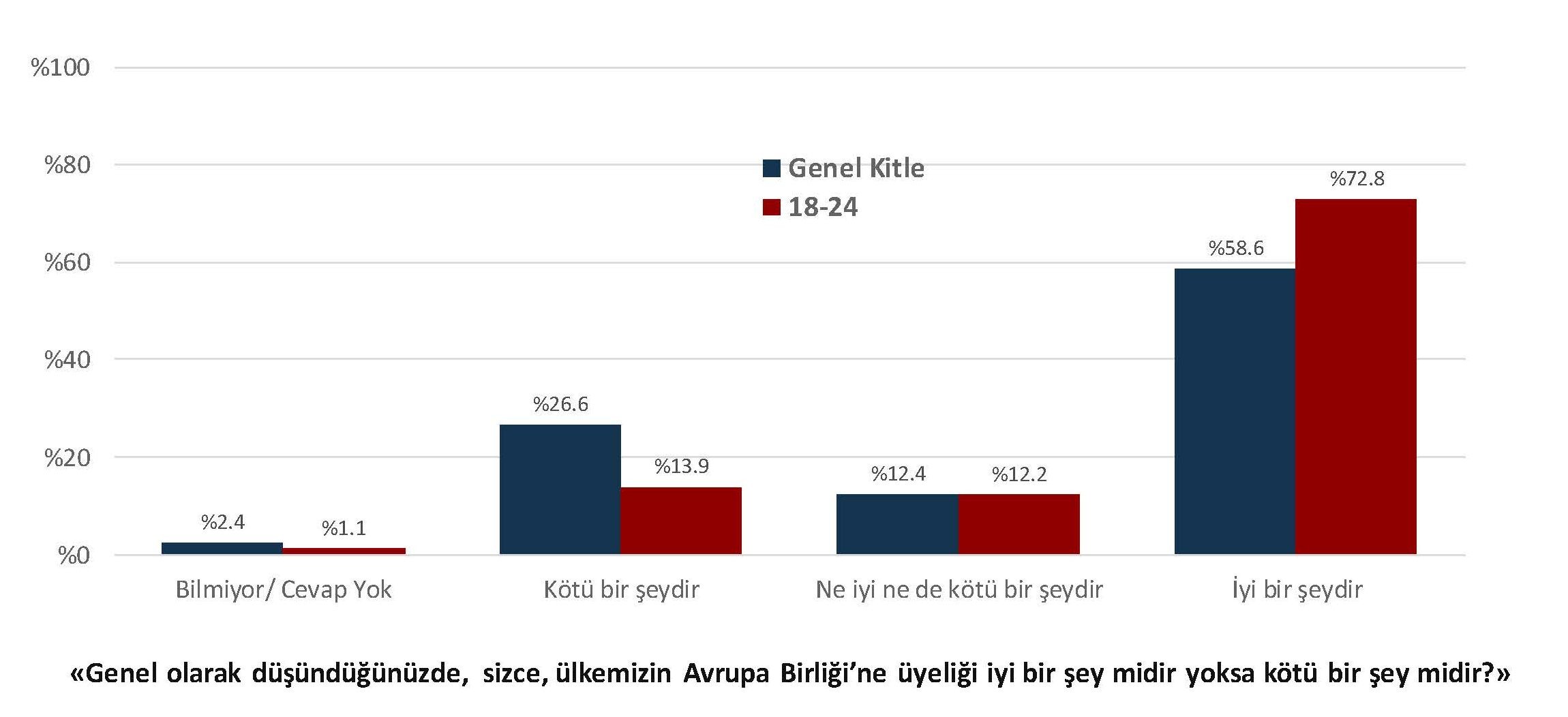 Avrupa Birliği Algıları Araştırması 2022 AB'ye bakış sonuçları grafiği