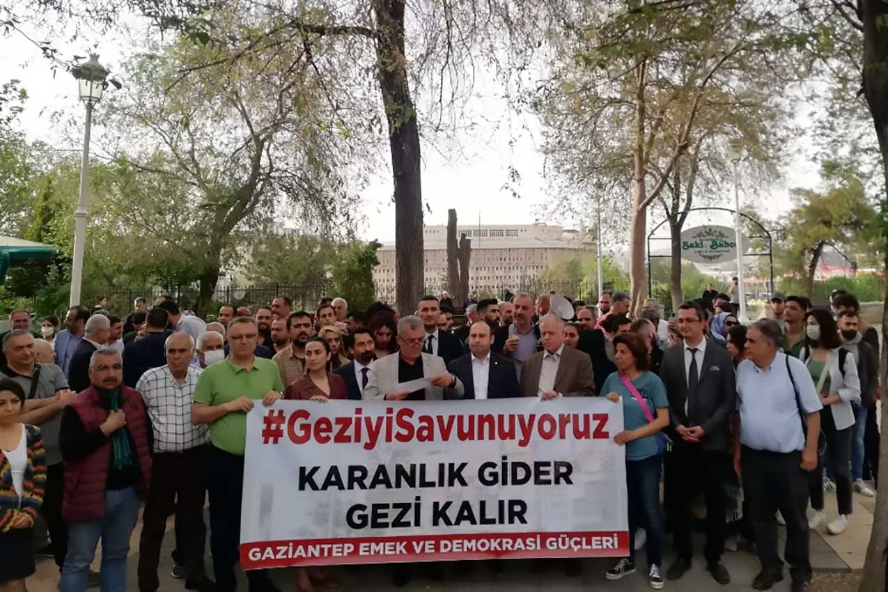 Antep'teki Gezi davası protestosu