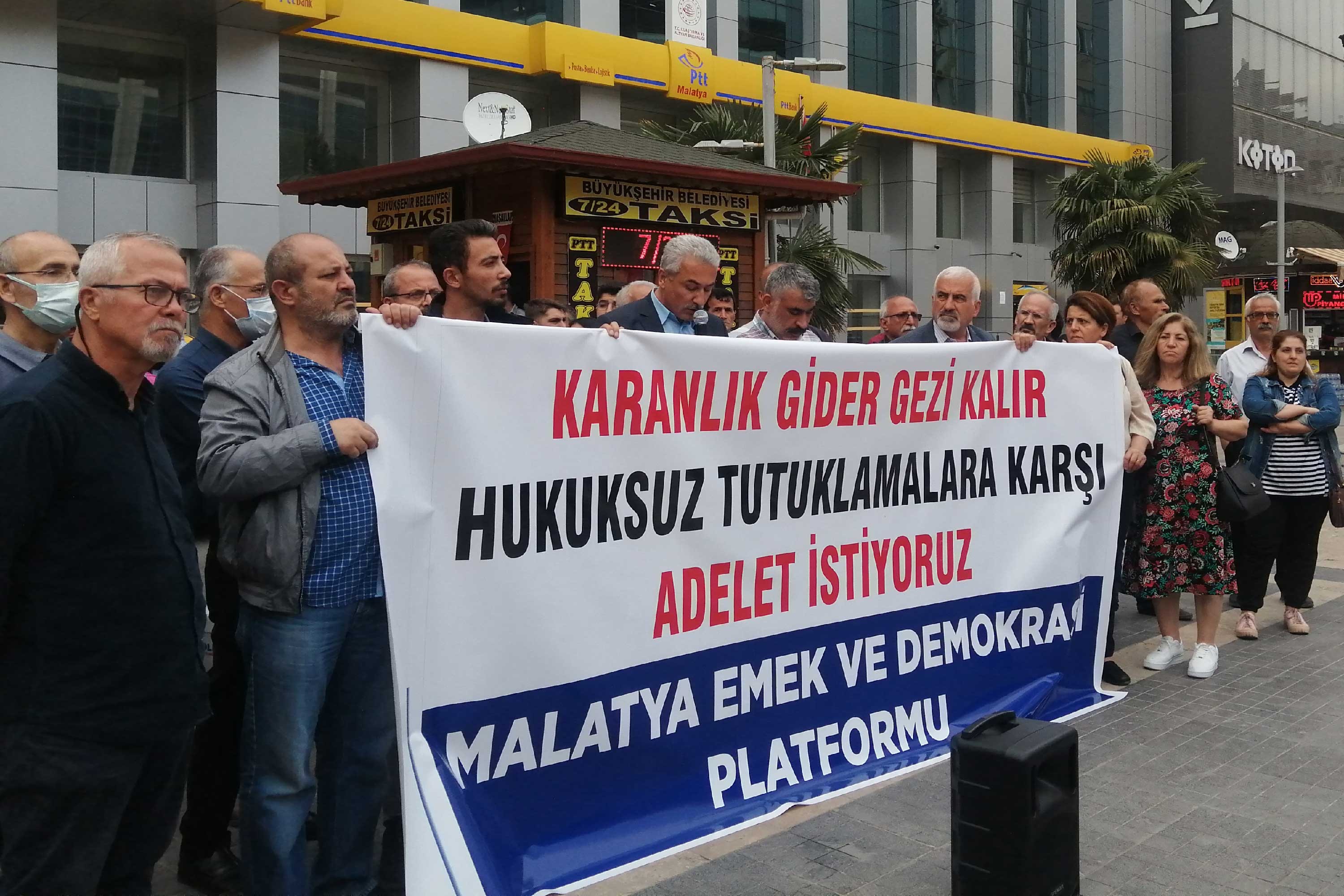 Malatya'daki Gezi davası protestosu