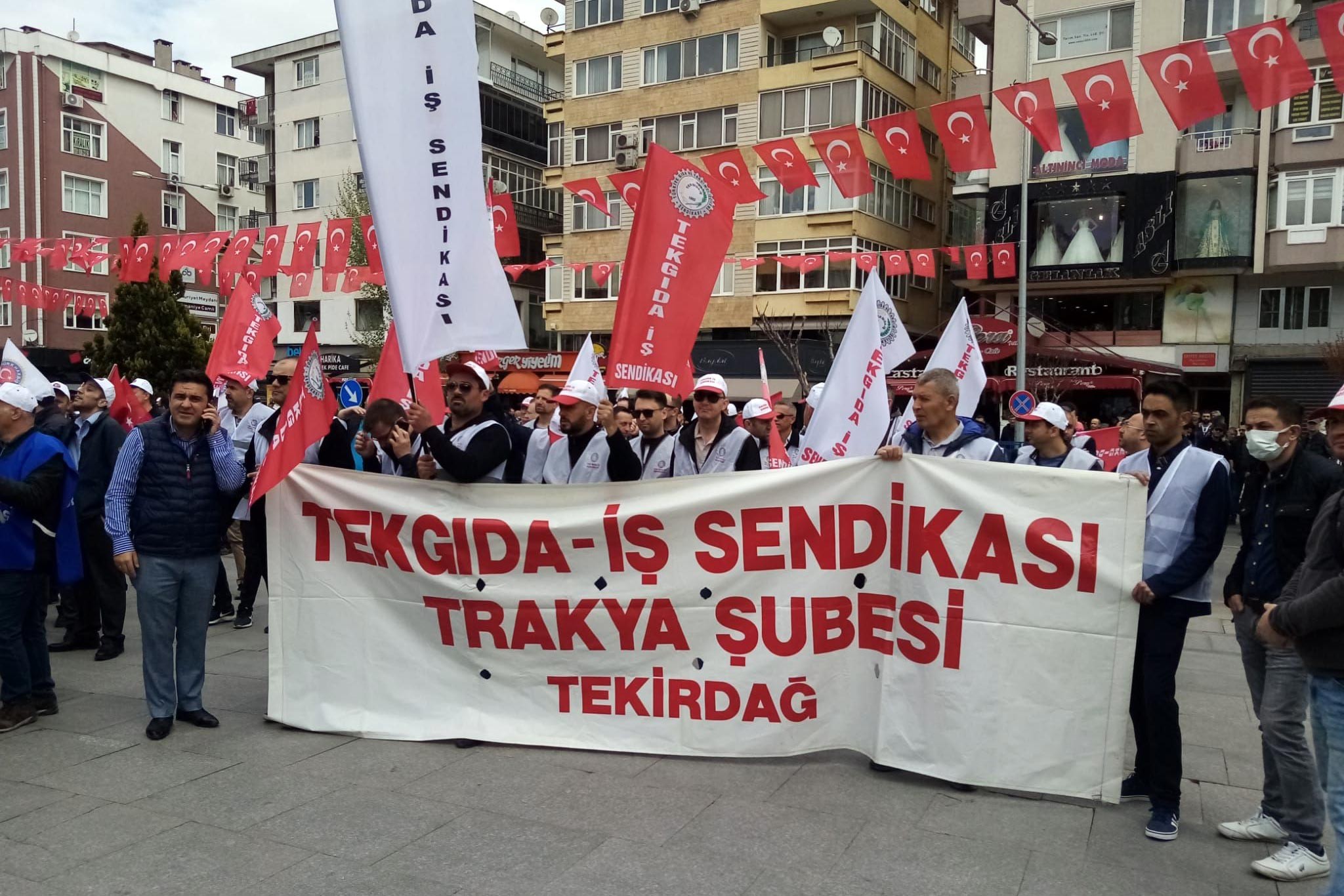 Çorlu'da 1 Mayıs mitingi