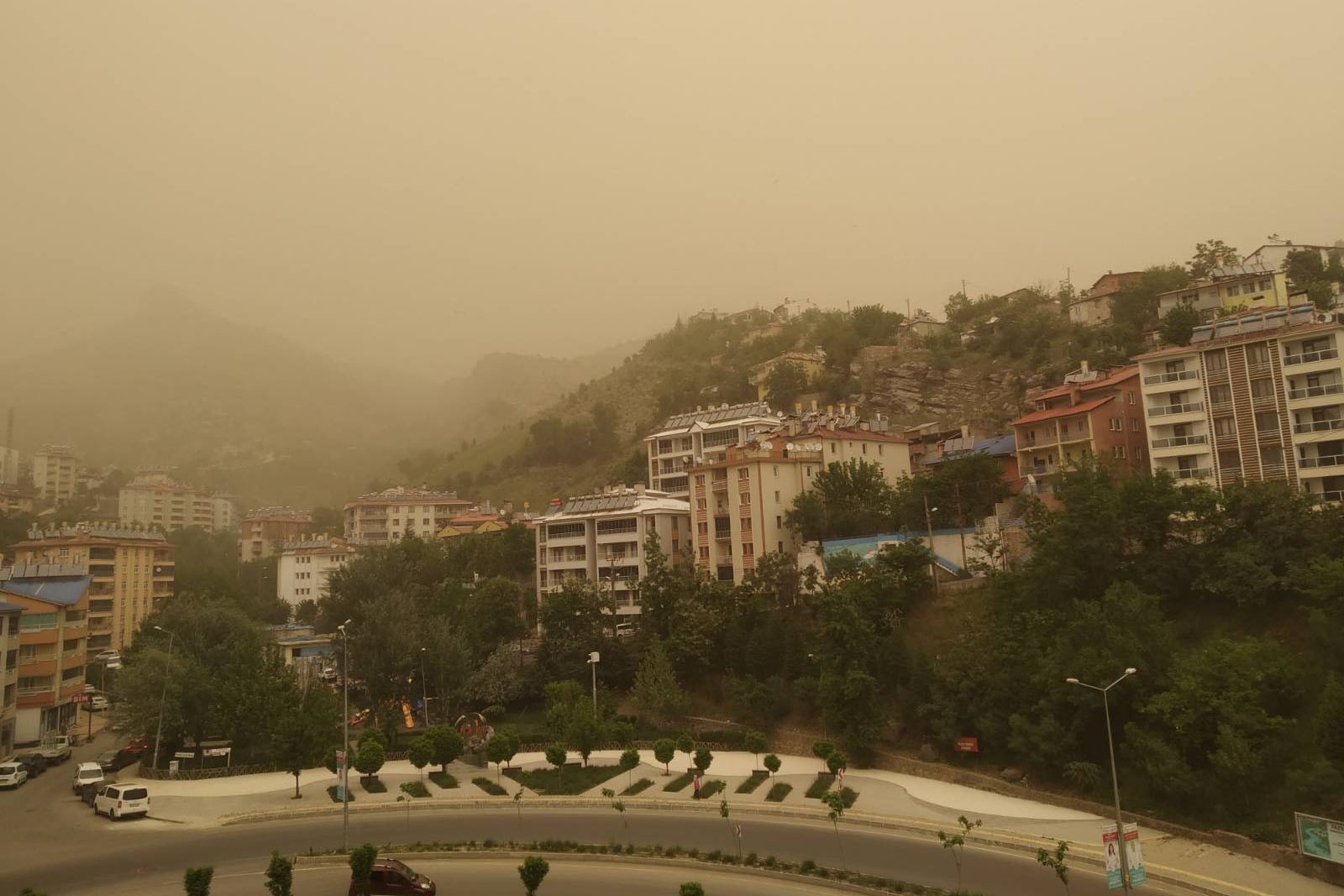 Dersim'de toz taşınımı