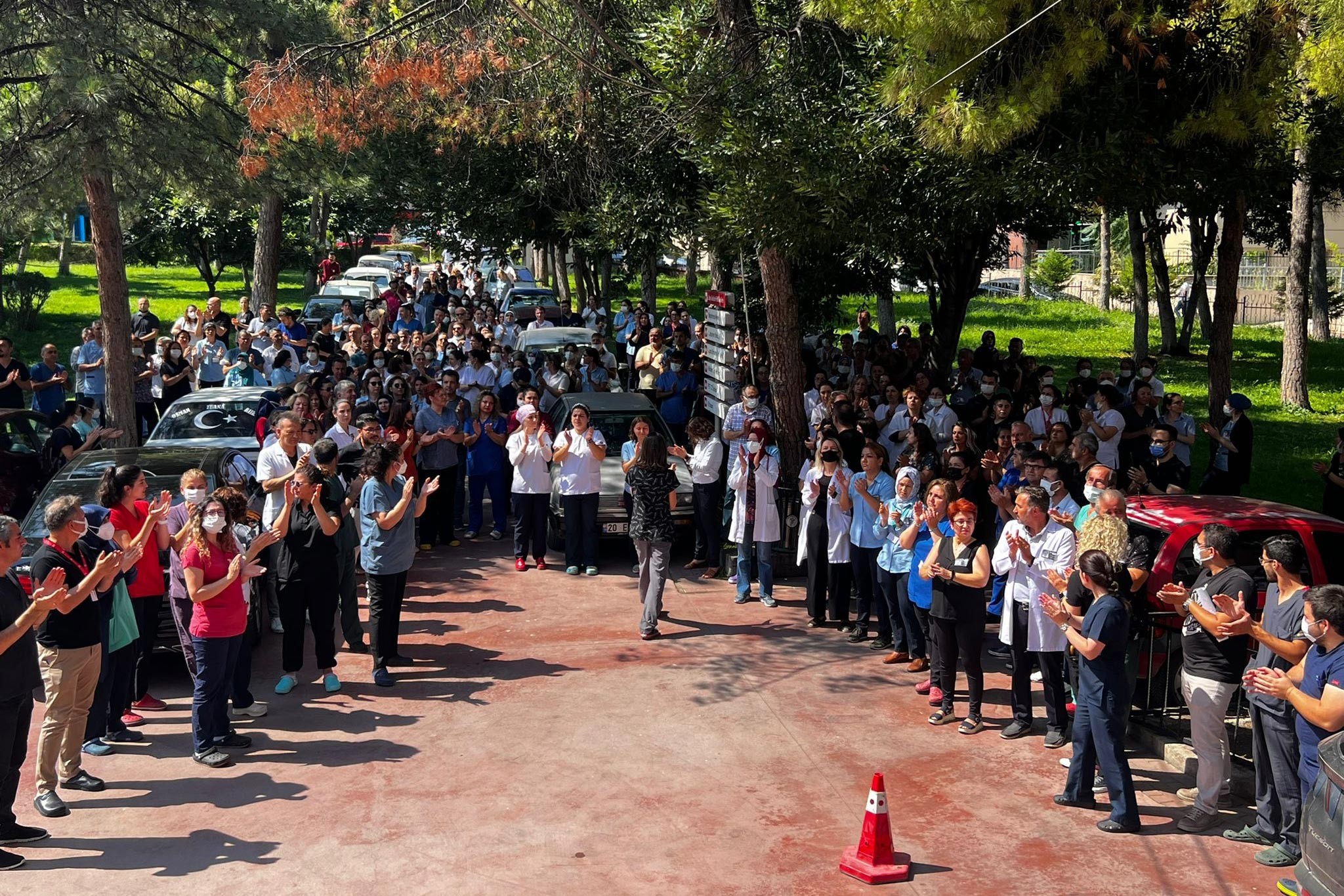 Denizli'de Dr. Ekrem Karakaya eylemi