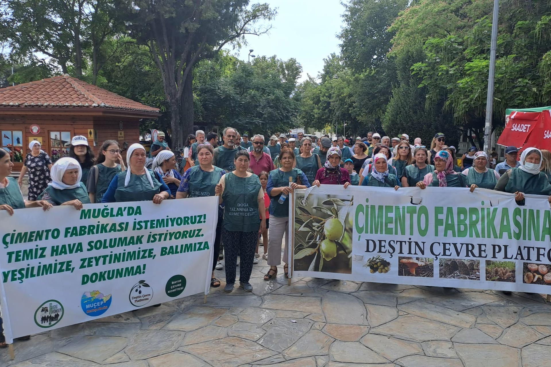 Muğlalılar çimento fabrikası ruhsatının iptali için yürüdü