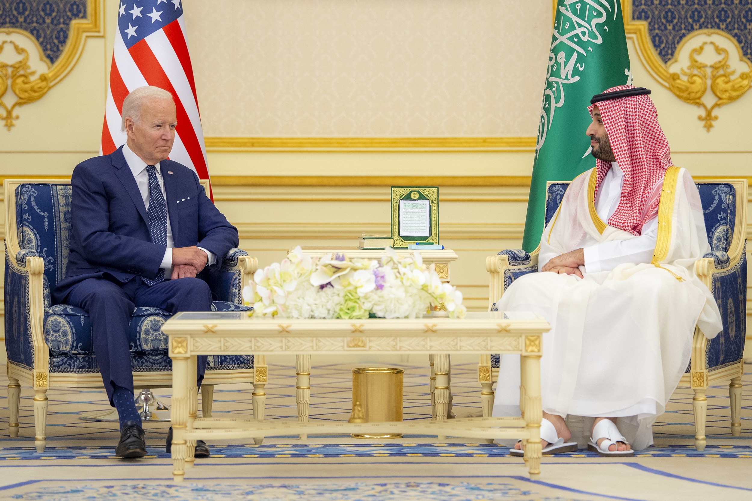 ABD Başkanı Joe Biden'ın Suudi Arabistan ziyaretinden bir fotoğraf
