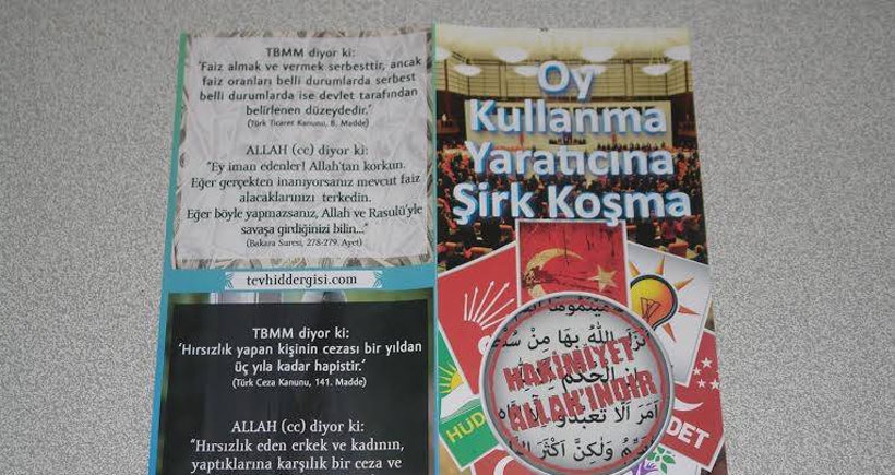 IŞİD yanlılarından 'oy kullanmayın' broşürleri