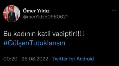 Ömer Yıldız'ın tweeti