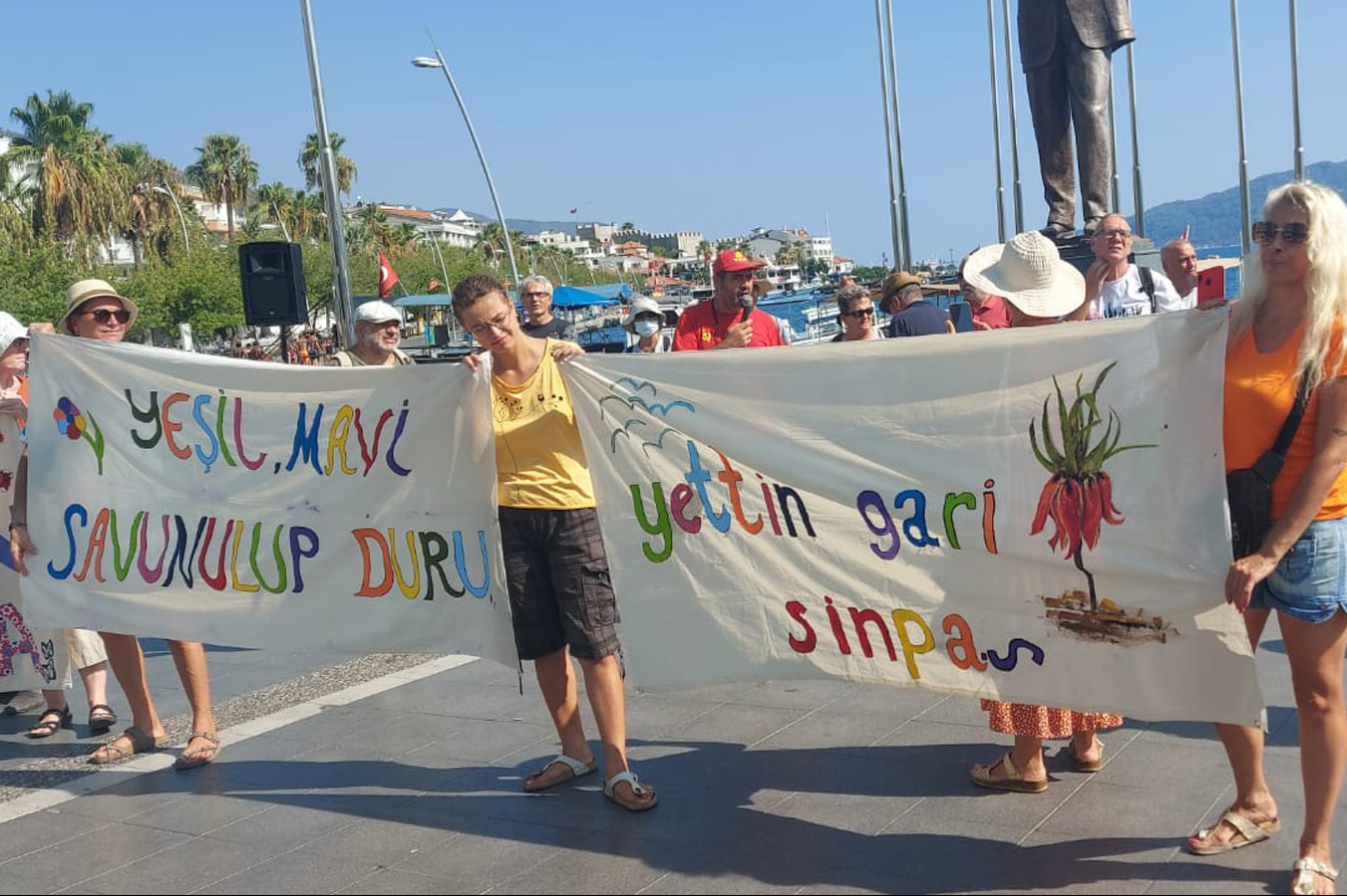 Marmaris Kent Konseyi tarafından yapılan açıklamadan bir fotoğraf.