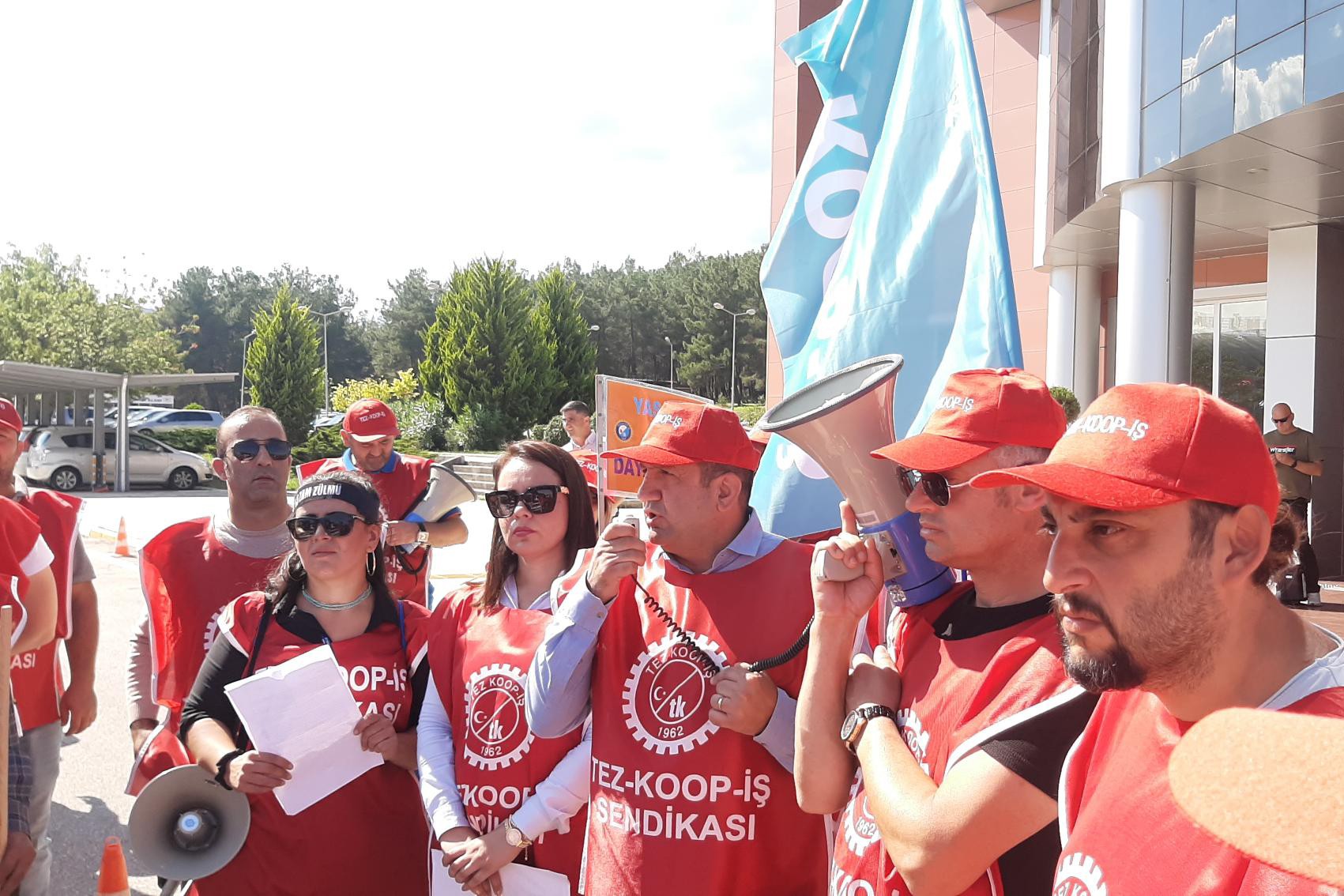 Ondokuz Mayıs Üniversitesi işçileri yürüdü