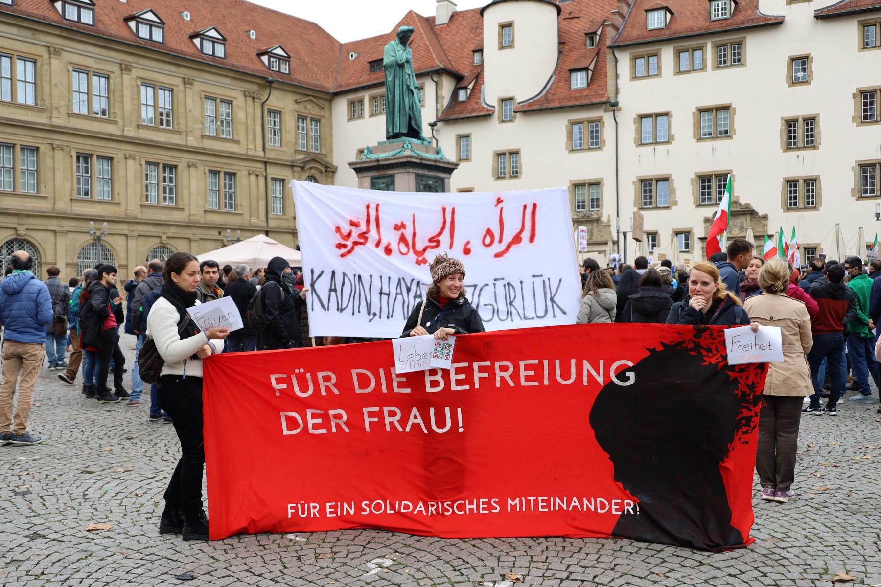 Stuttgart'taki kadın eylemi.