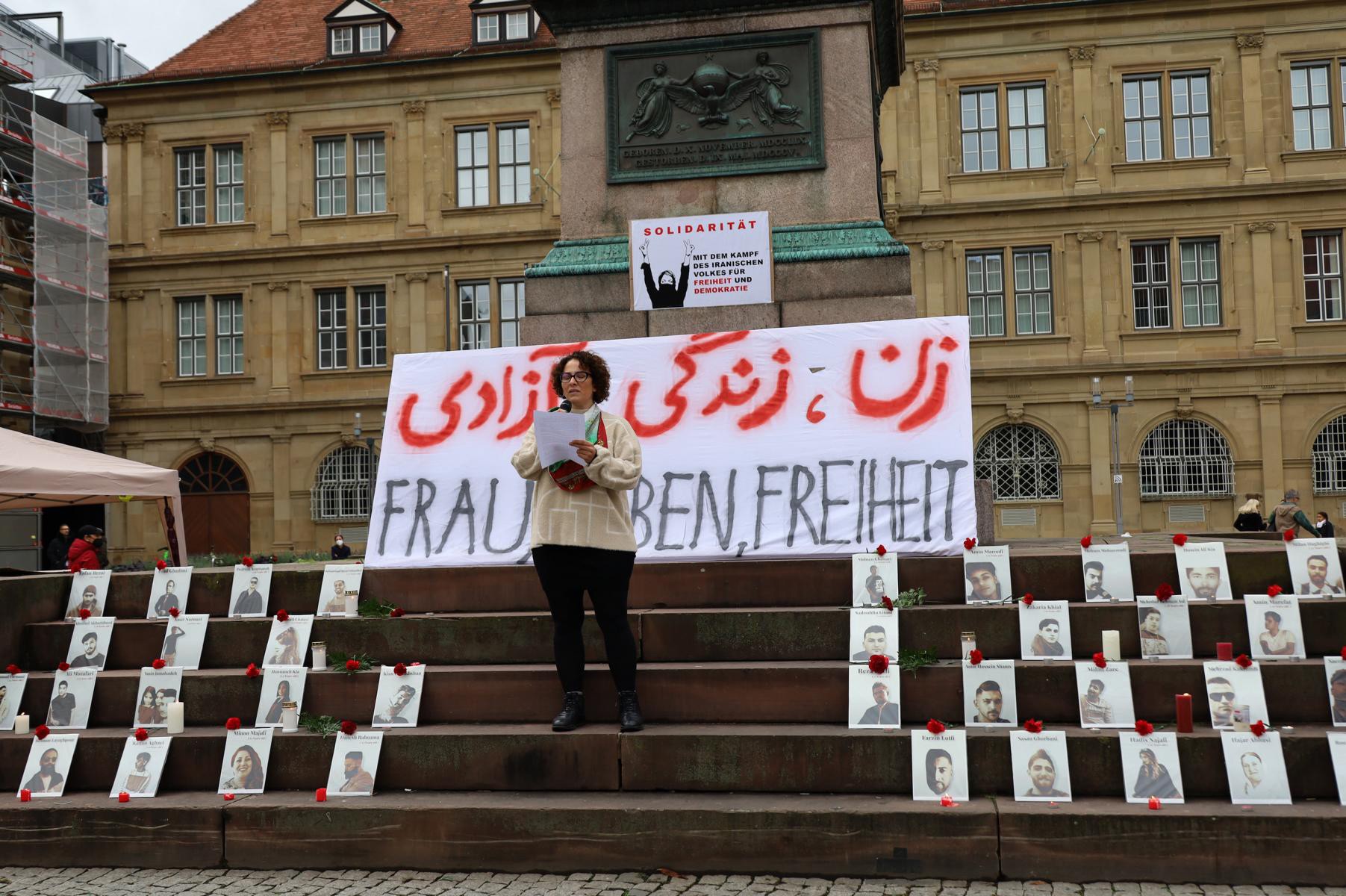 Stuttgart'taki kadın eylemi.