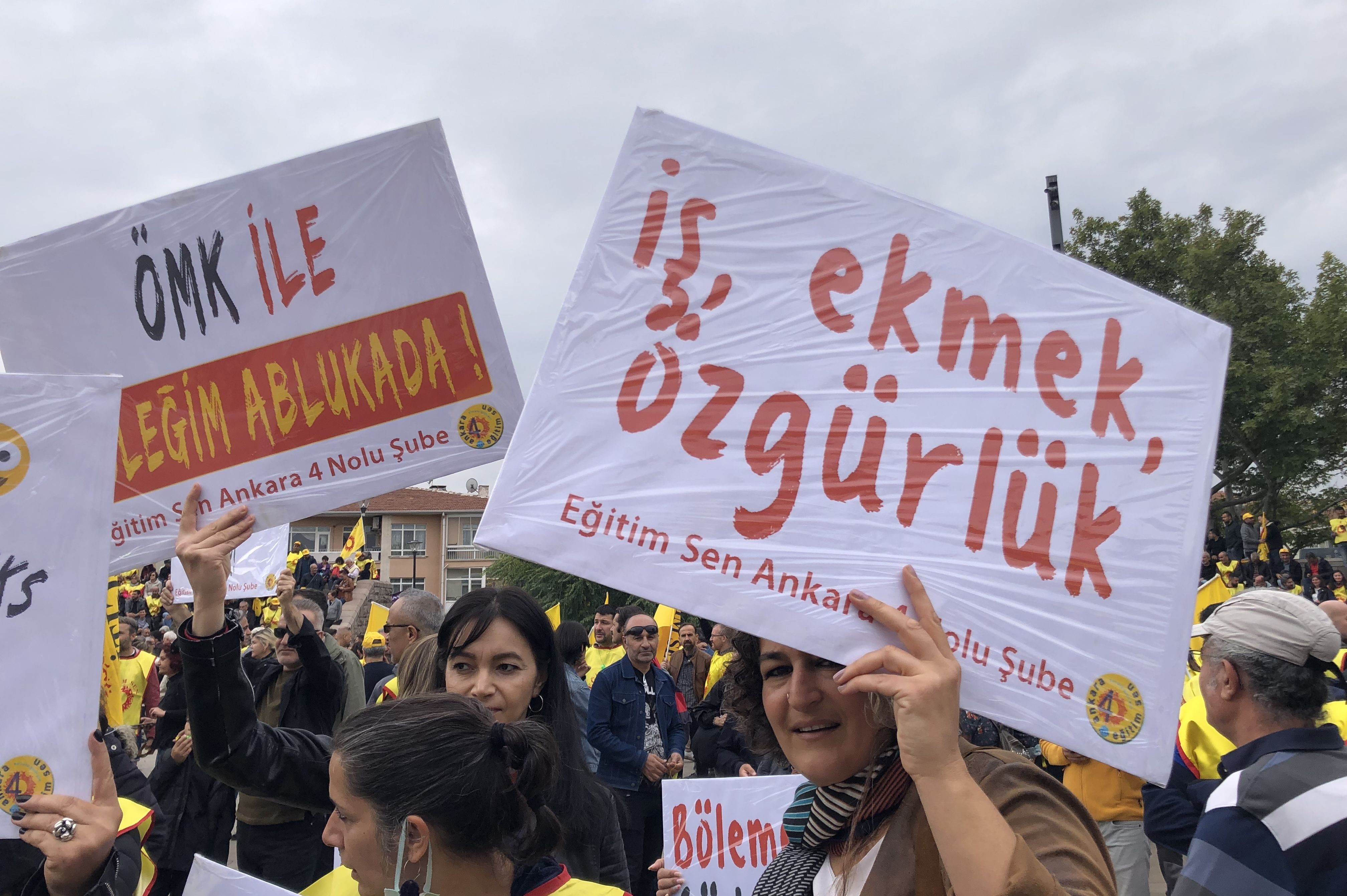 ömk ya karşı binlerce öğretmen ankarada