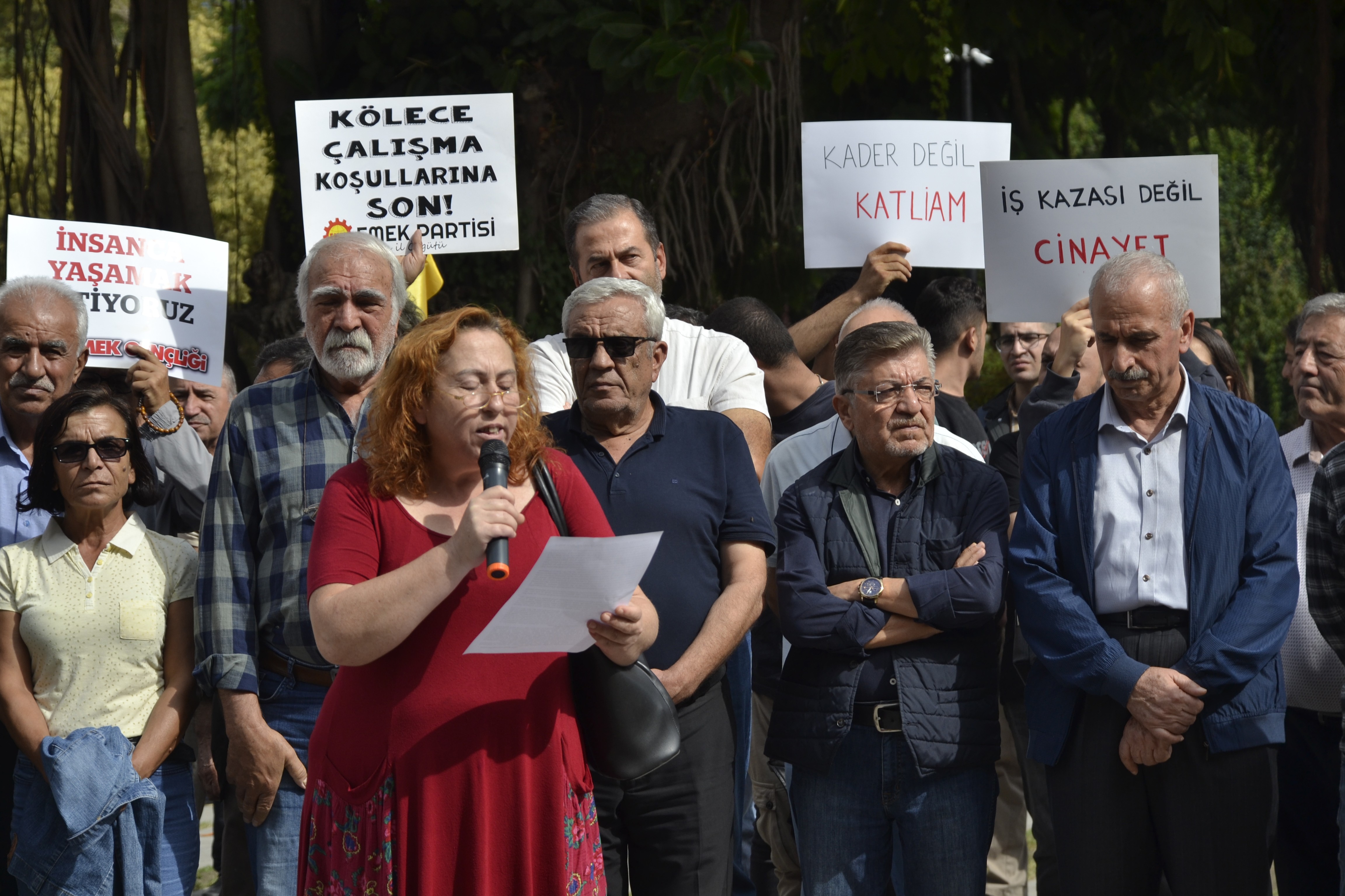 Adana'da Bartın'daki madende yaşanan iş cinayeti protesto edildi