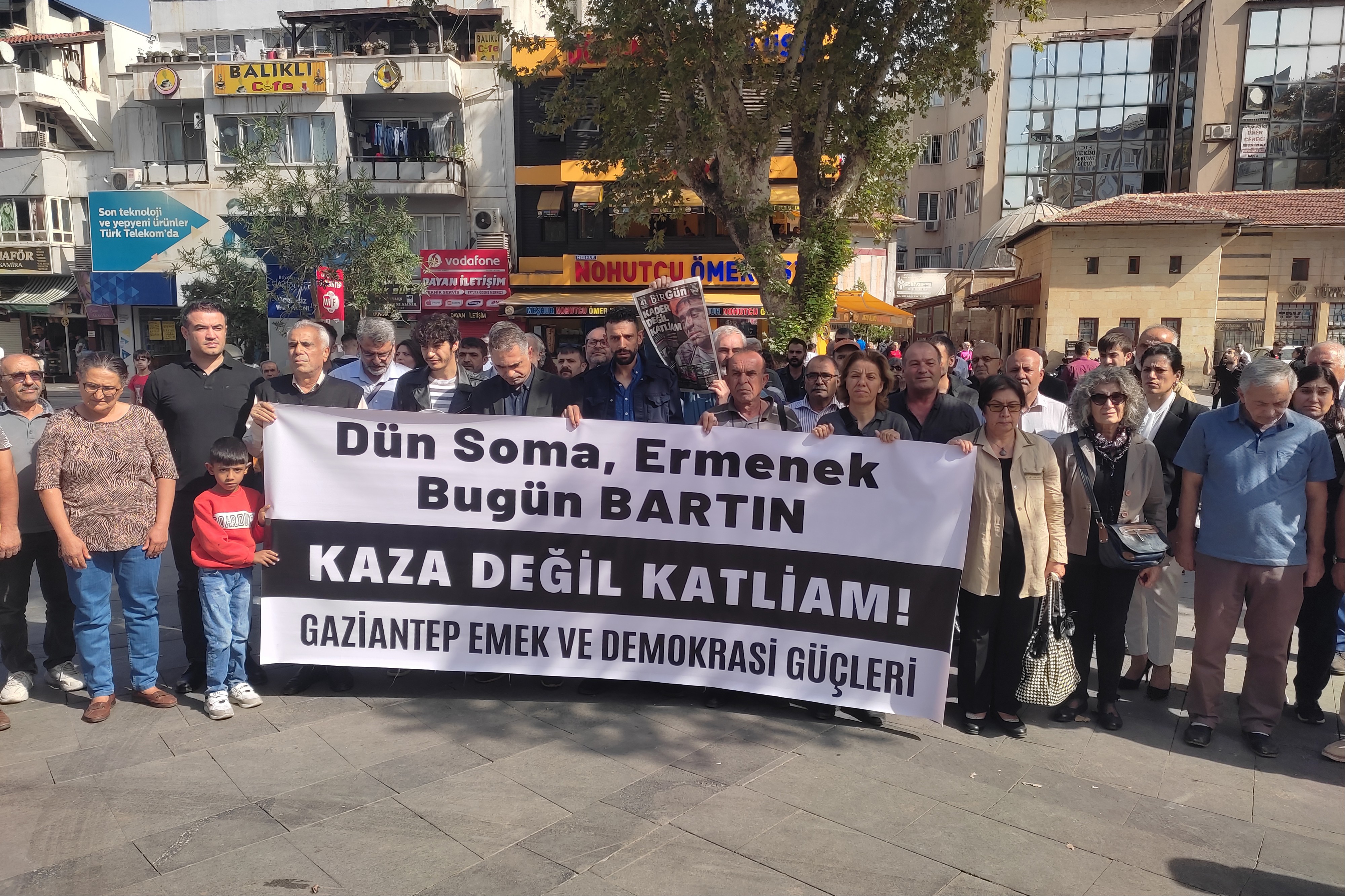 Antep'teBartın'daki madende yaşanan iş cinayeti protesto edildi