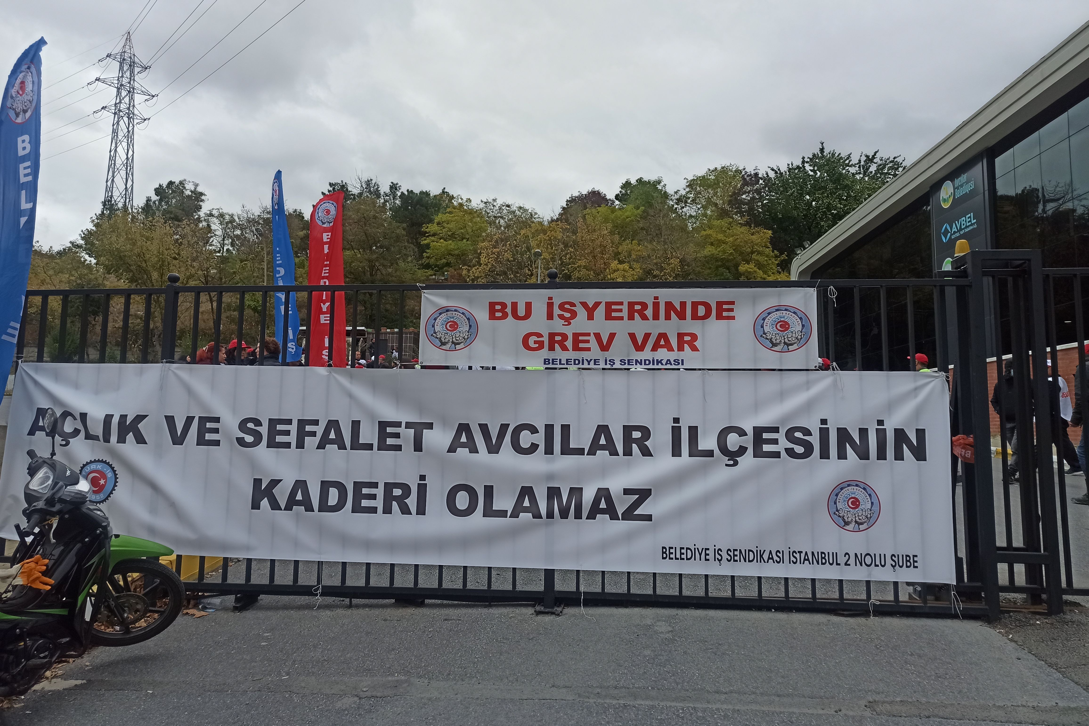 avcılar belediye işçileri grev yapıyor