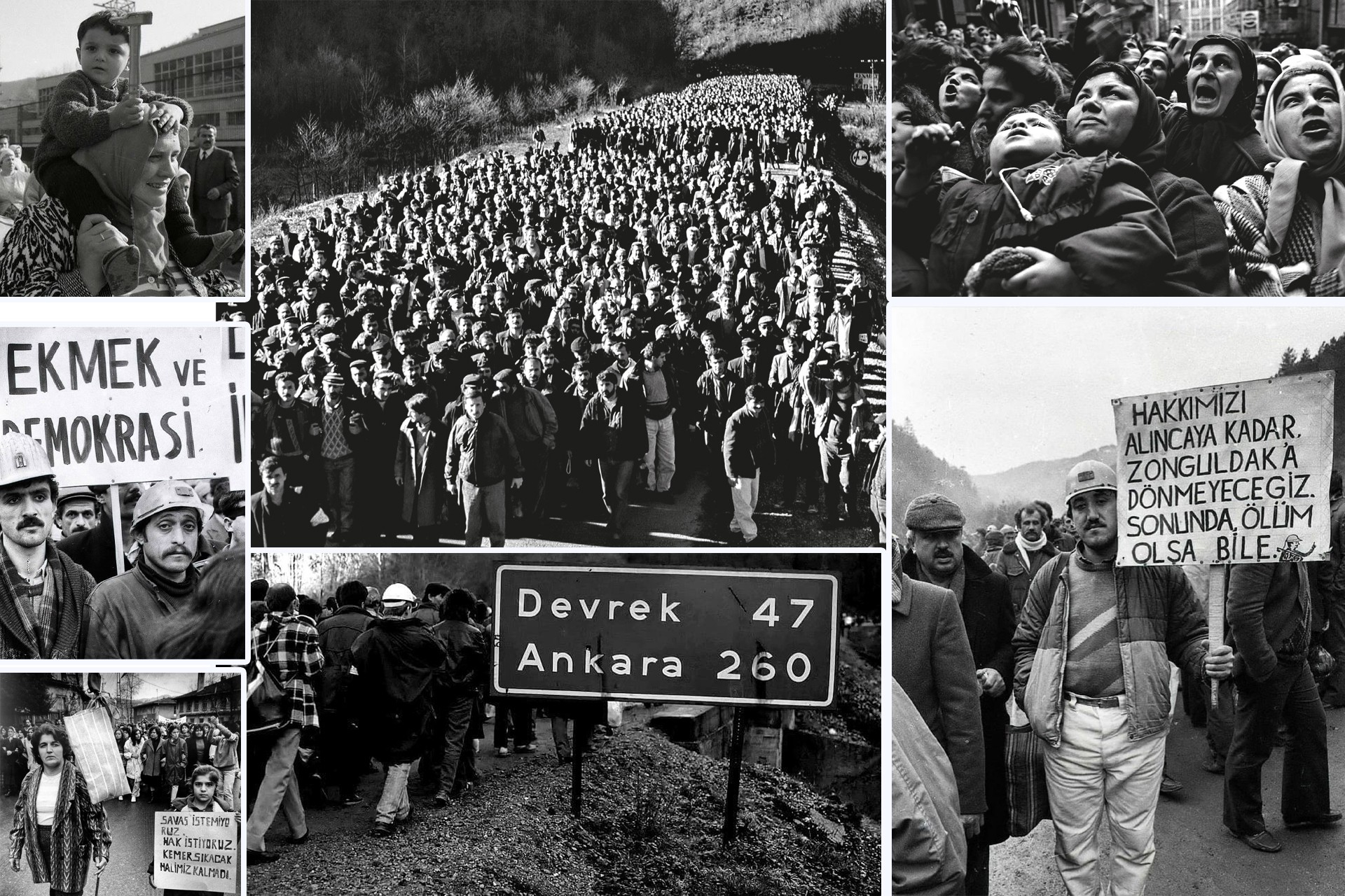 Zonguldak madenci yürüyüşünden fotoğarflar.