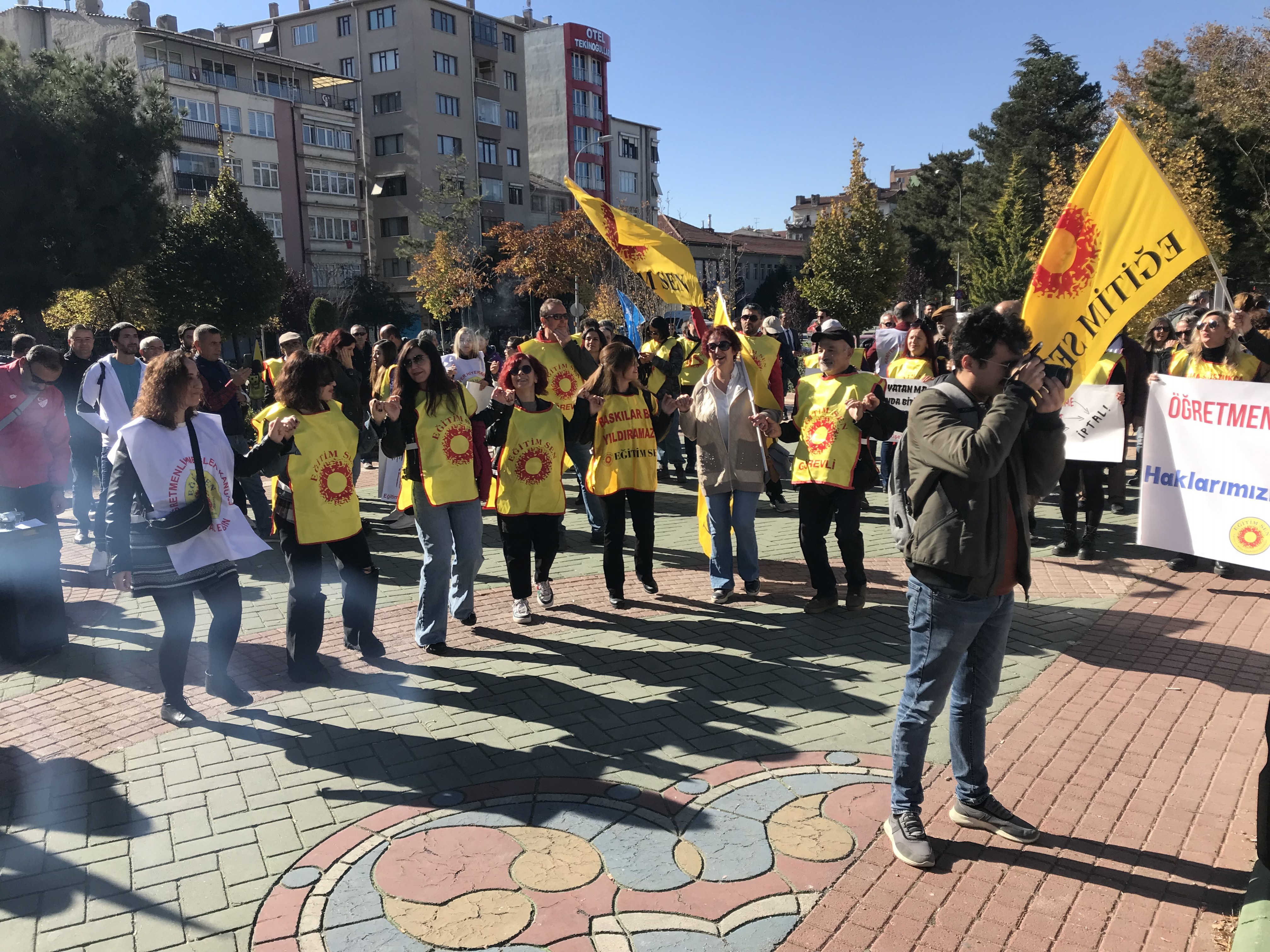 Eskişehir'de eğitimcilerin eylemi