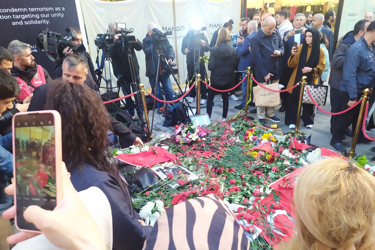 İstiklal Caddesi'nde patlamanın olduğu alan