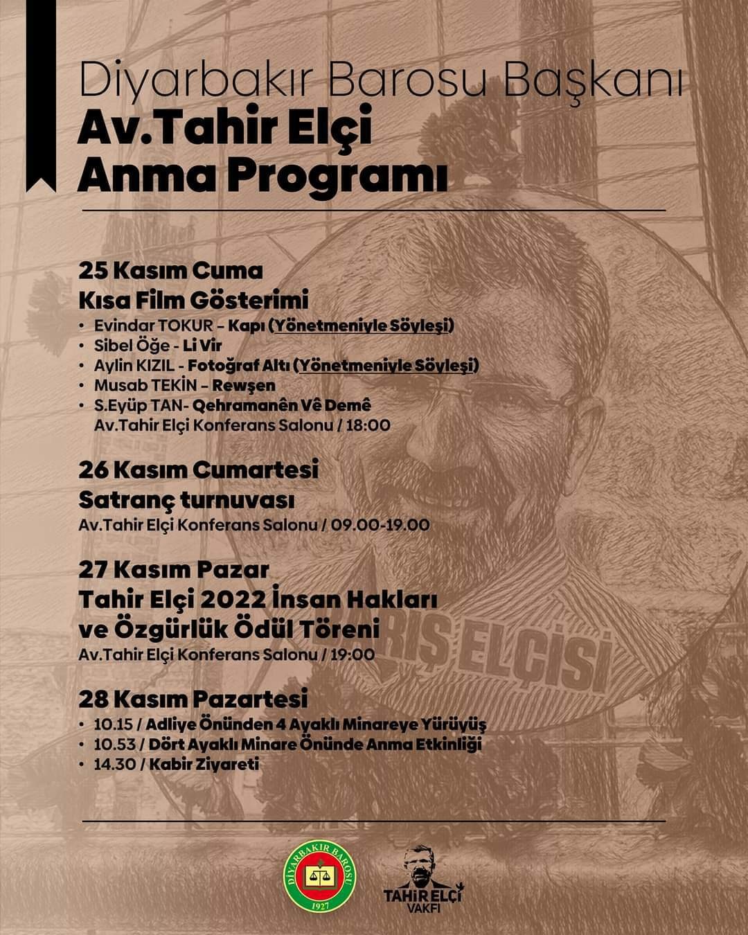 Tahir Elçi anma programı