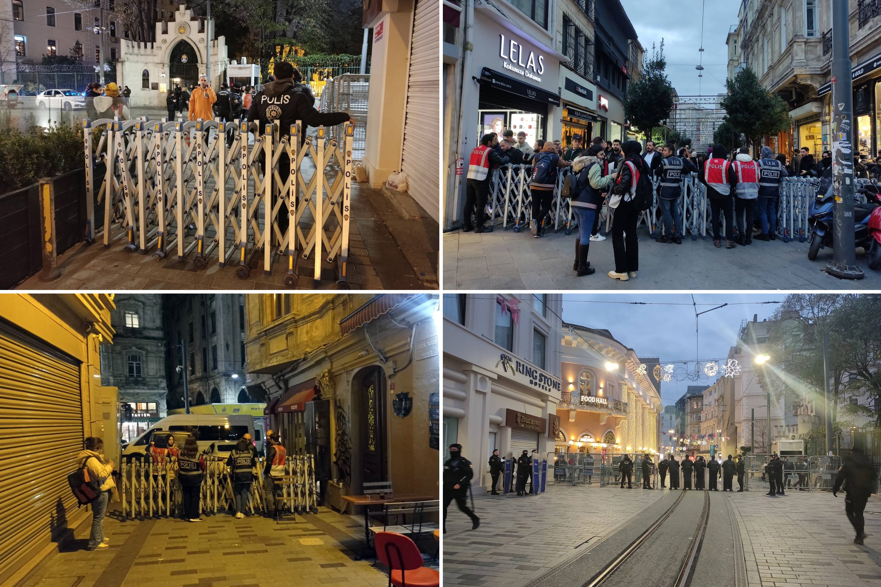 Taksim'de pek çok noktada polis ablukası