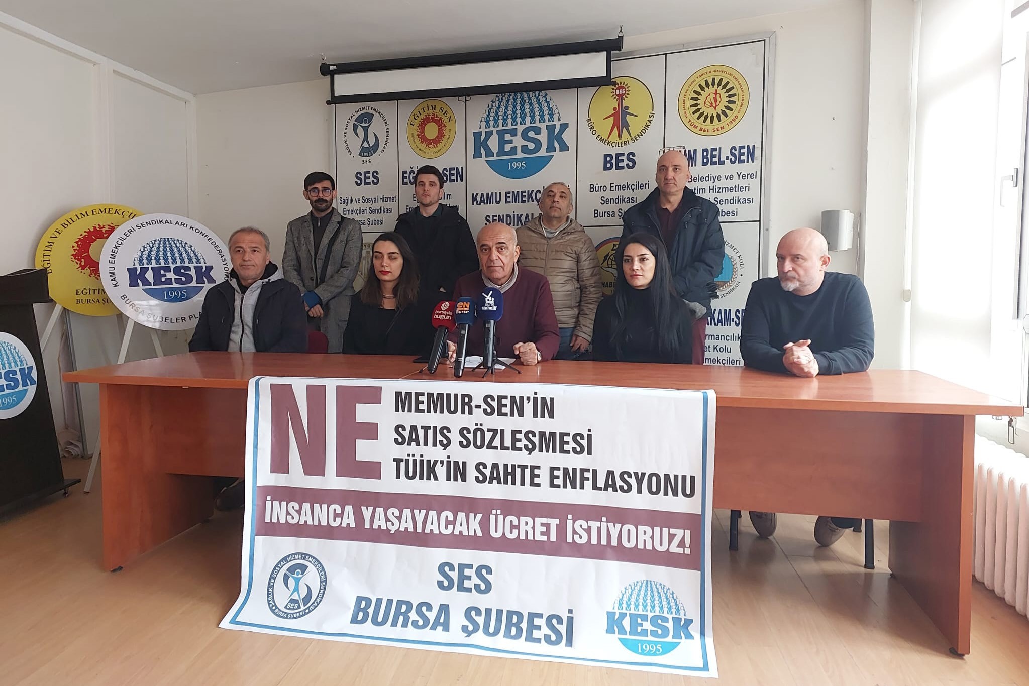 SES Bursa Şubesi: Sahte TÜİK rakamlarına göre yapılan maaş zamlarını kabul etmiyoruz