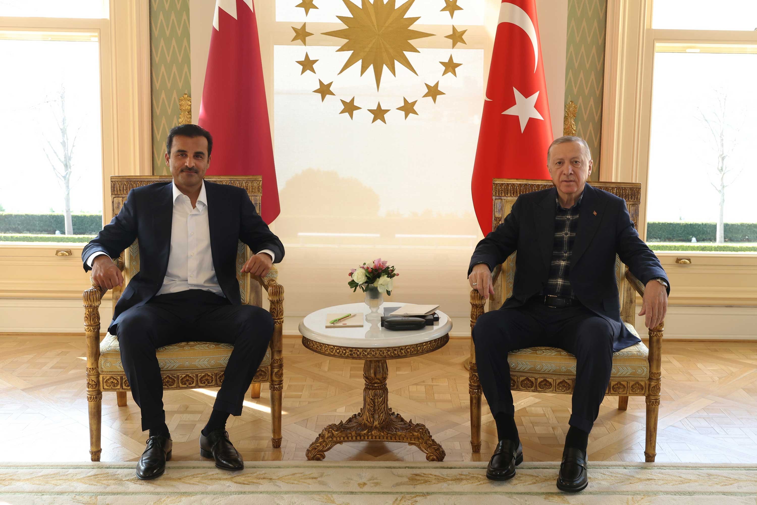 Tayyip Erdoğan ve Katar Emiri Şeyh Temim bin Hamed Al Sani