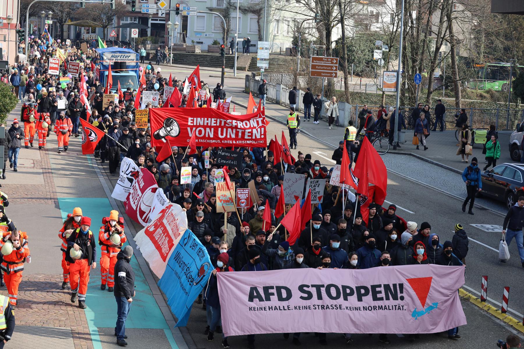 Almanya'da Almanya için Alternatif partisi kongresine karşı eylem