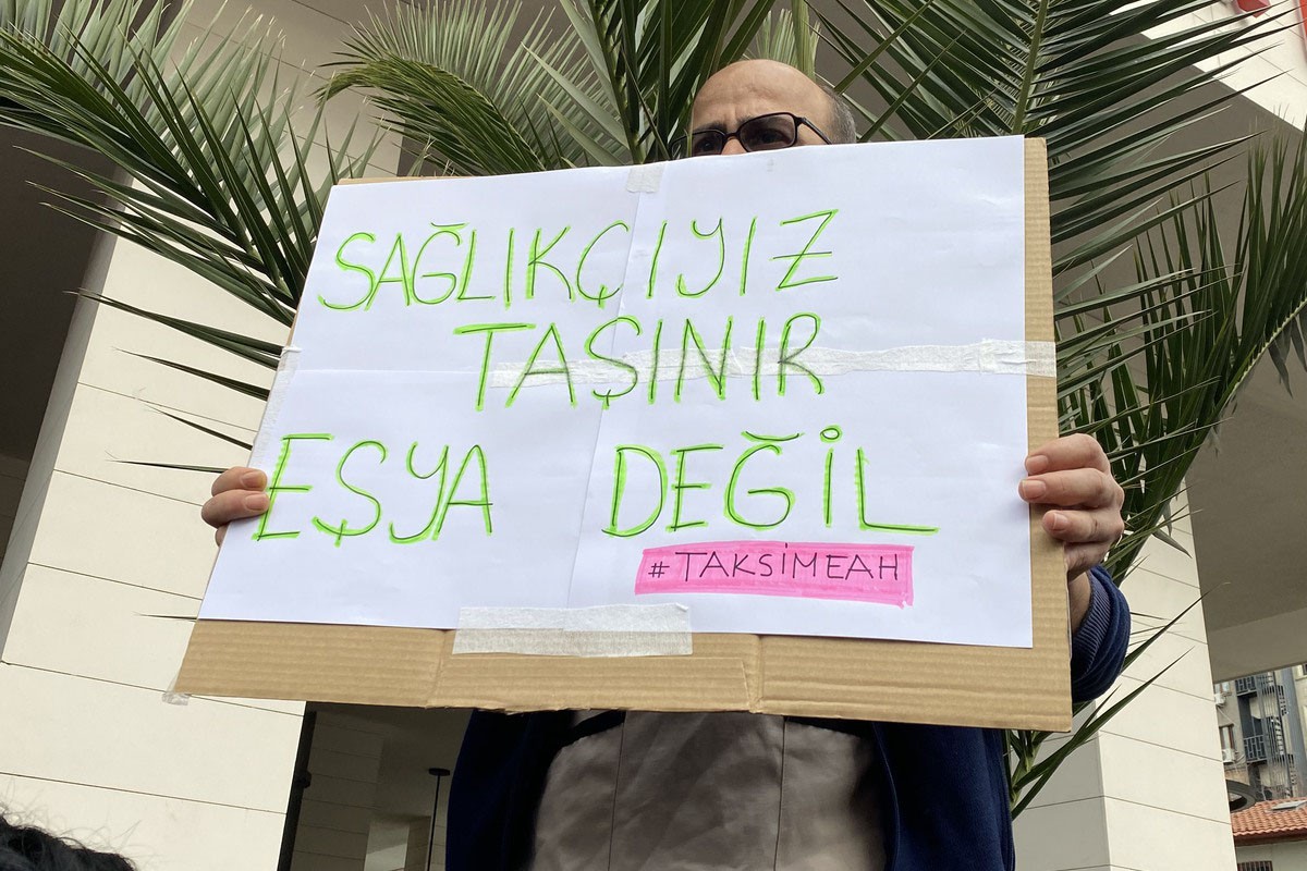 Taksim Eğitim ve Araştırma Hastanesi  sağlık çalışanları eylem