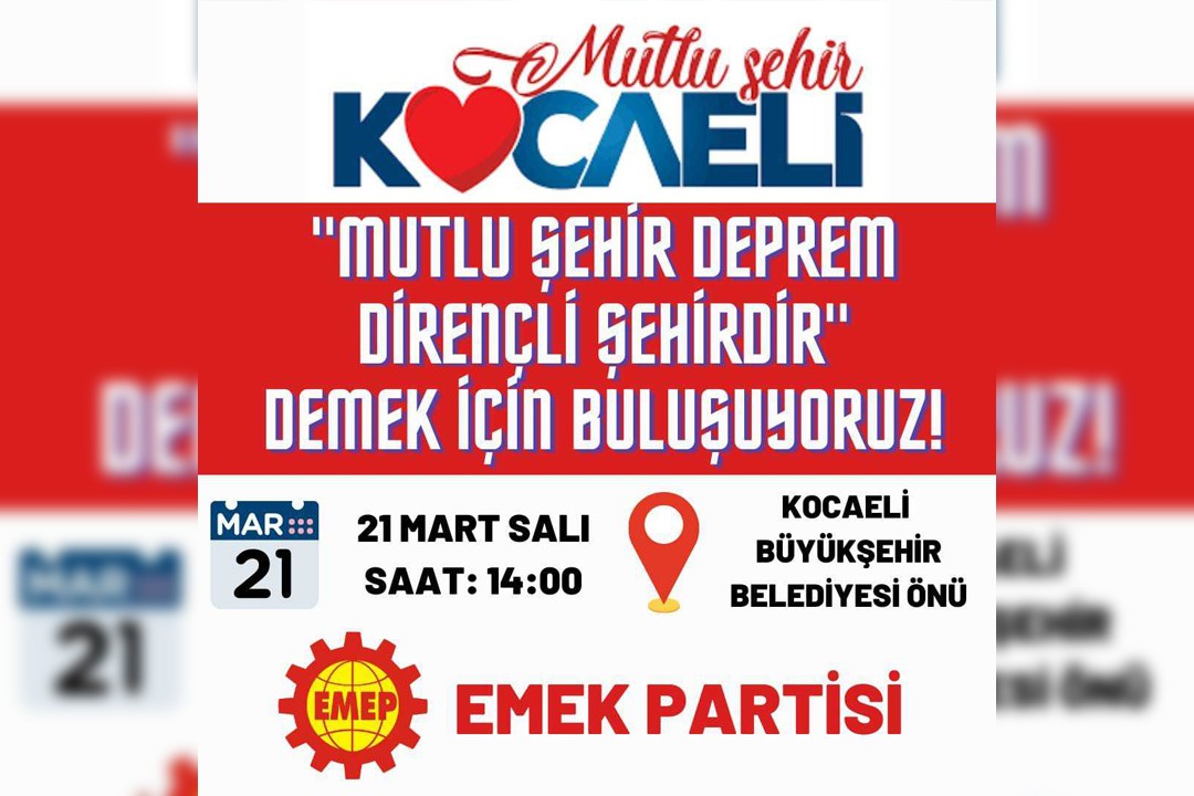 EMEP Kocaeli'nin çağrı afişi