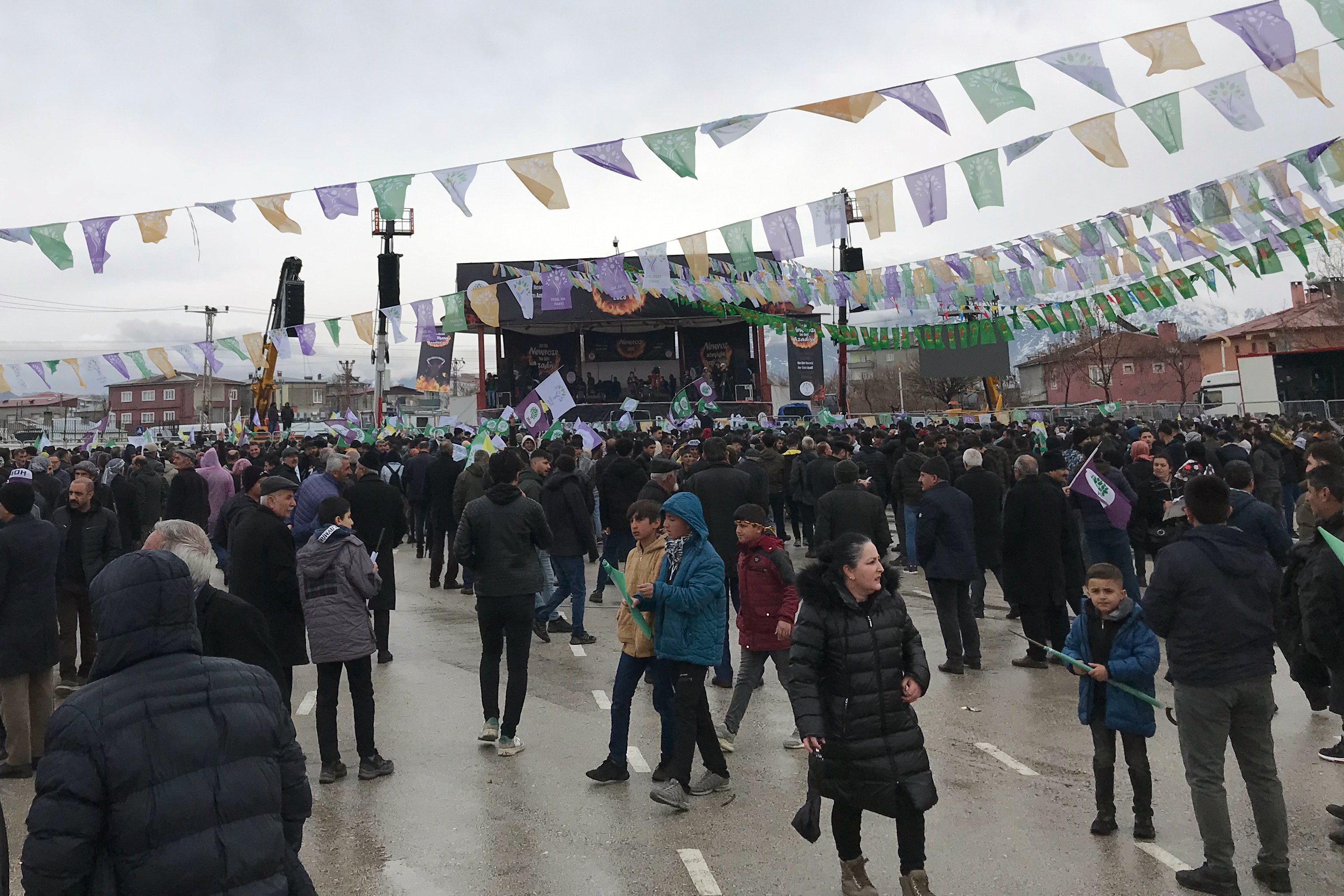 Van'daki Newroz kutlamasından bir fotoğraf.