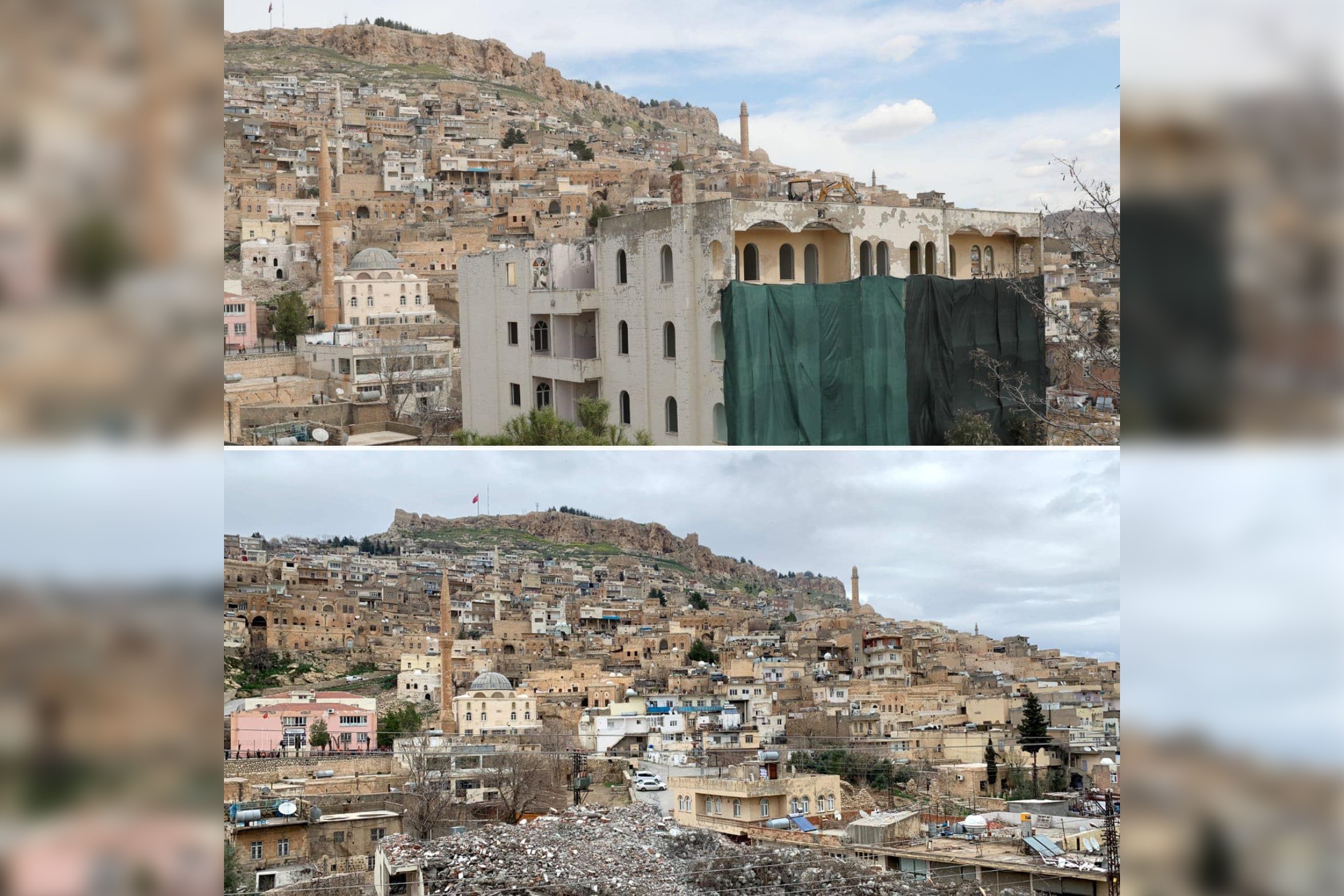 Mardin'de kültürel dokuyu bozan 5 katlı binanın yıkımı yapıldı