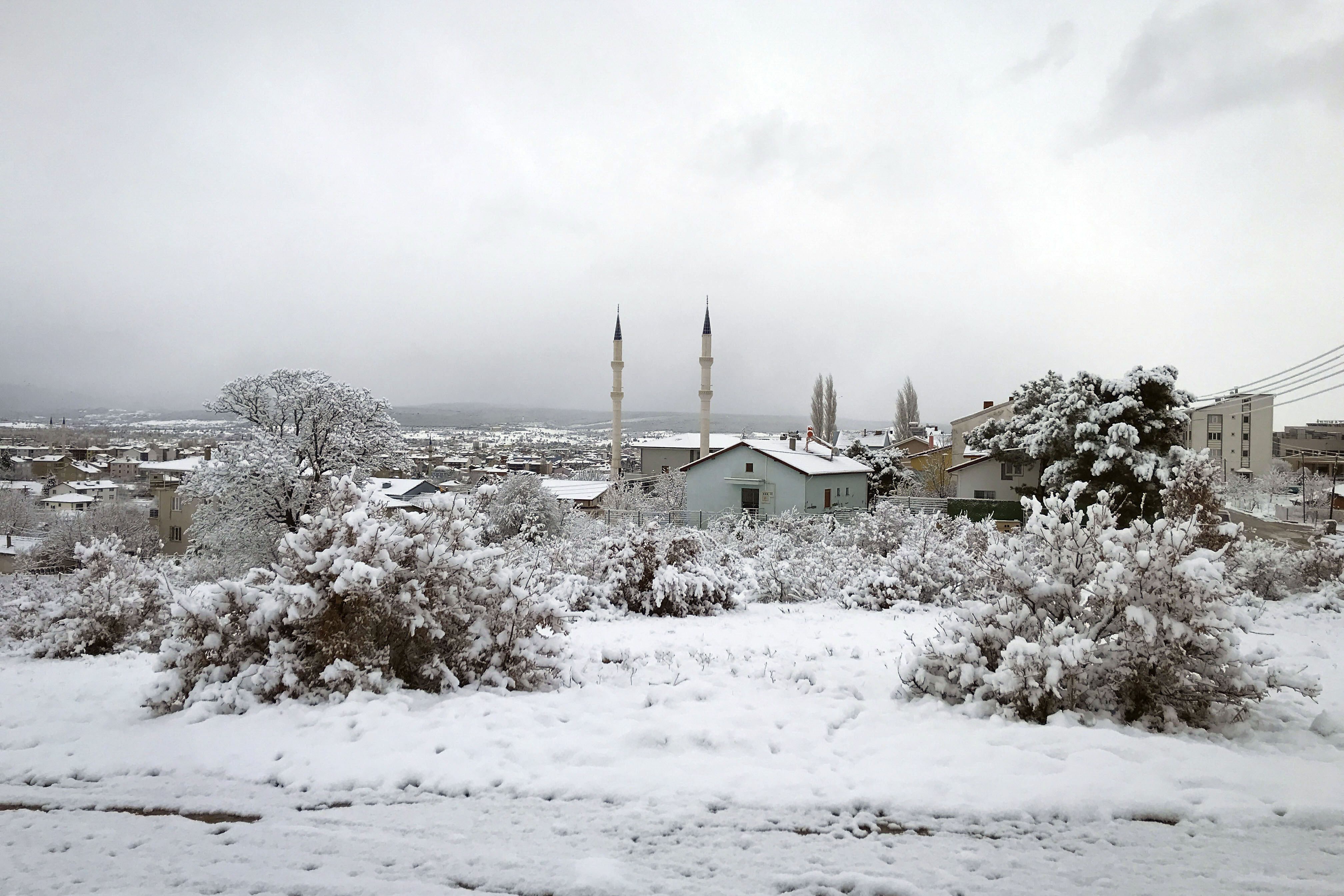 Uşak kar yağışı