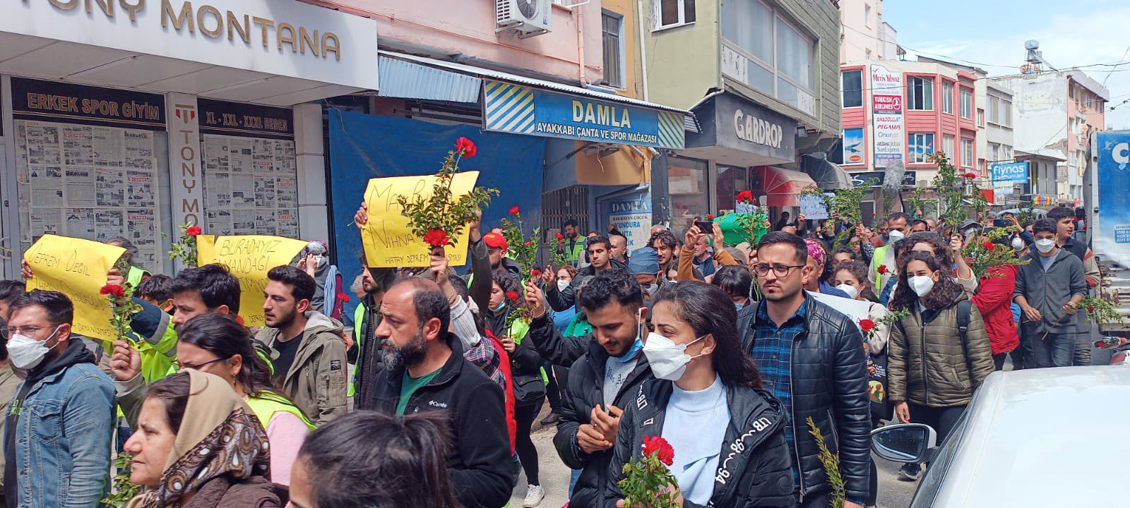 Samandağ'da yürüyüş