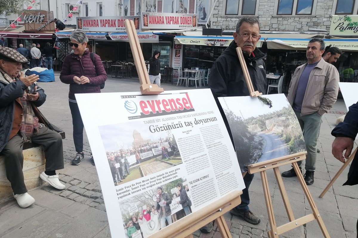 Foça taş ocağı fotoğraf sergisi