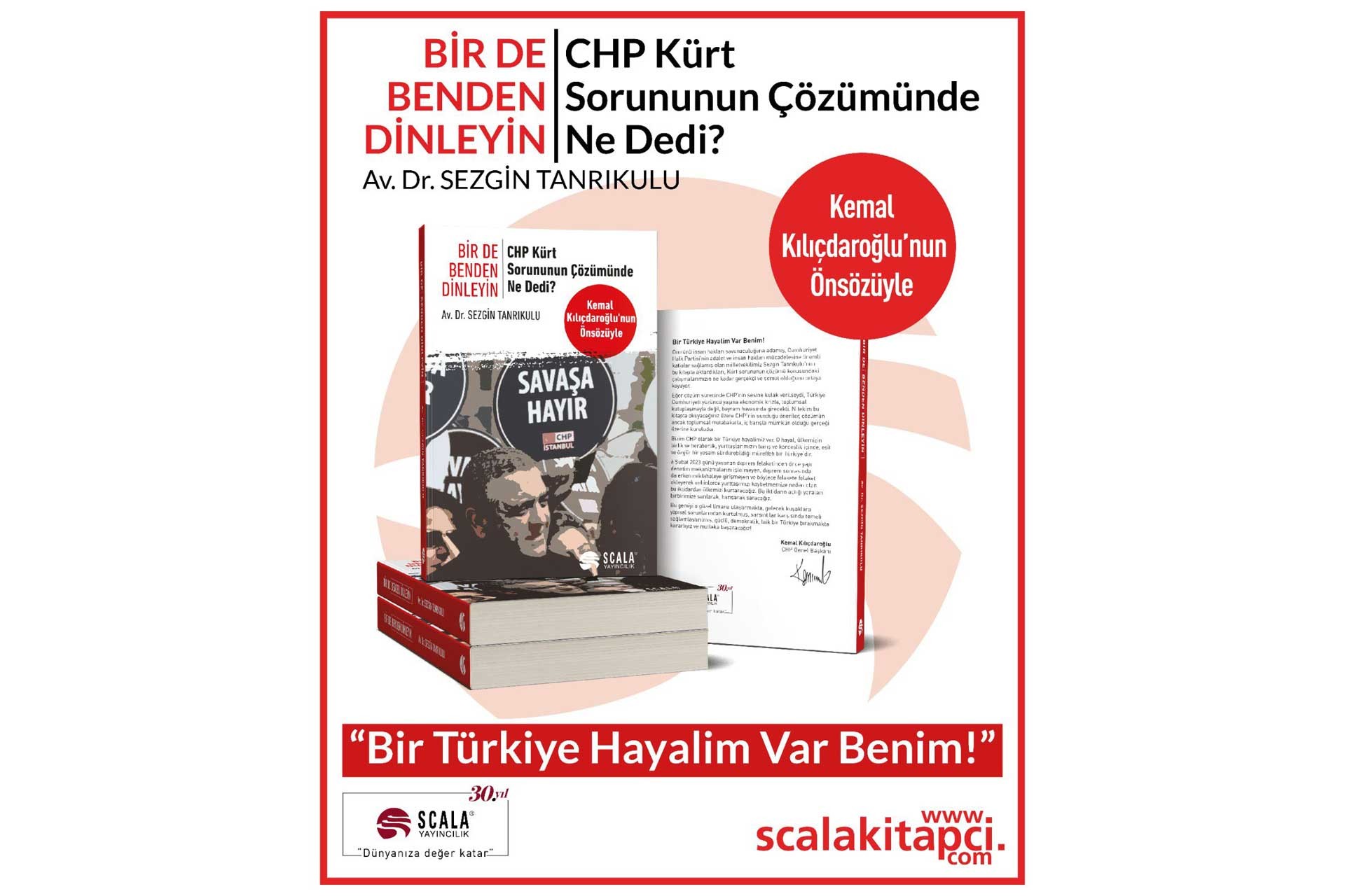 'Bir de Benden Dinleyin. CHP Kürt Sorununun Çözümünde Ne Dedi?' kitabının tanıtım görseli