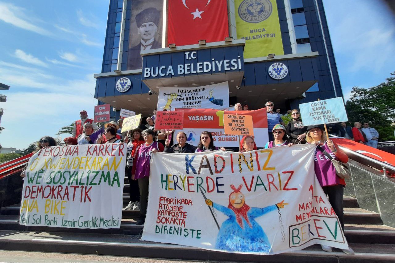 İzmir Buca'da 1 Mayıs kutlaması